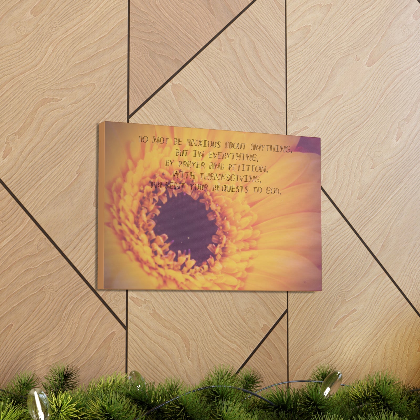Scripture Canvas Requests To God Philippians 4:6 Christian Wall Art Bible Verse Print Ready to Hang-Express Your Love Gifts