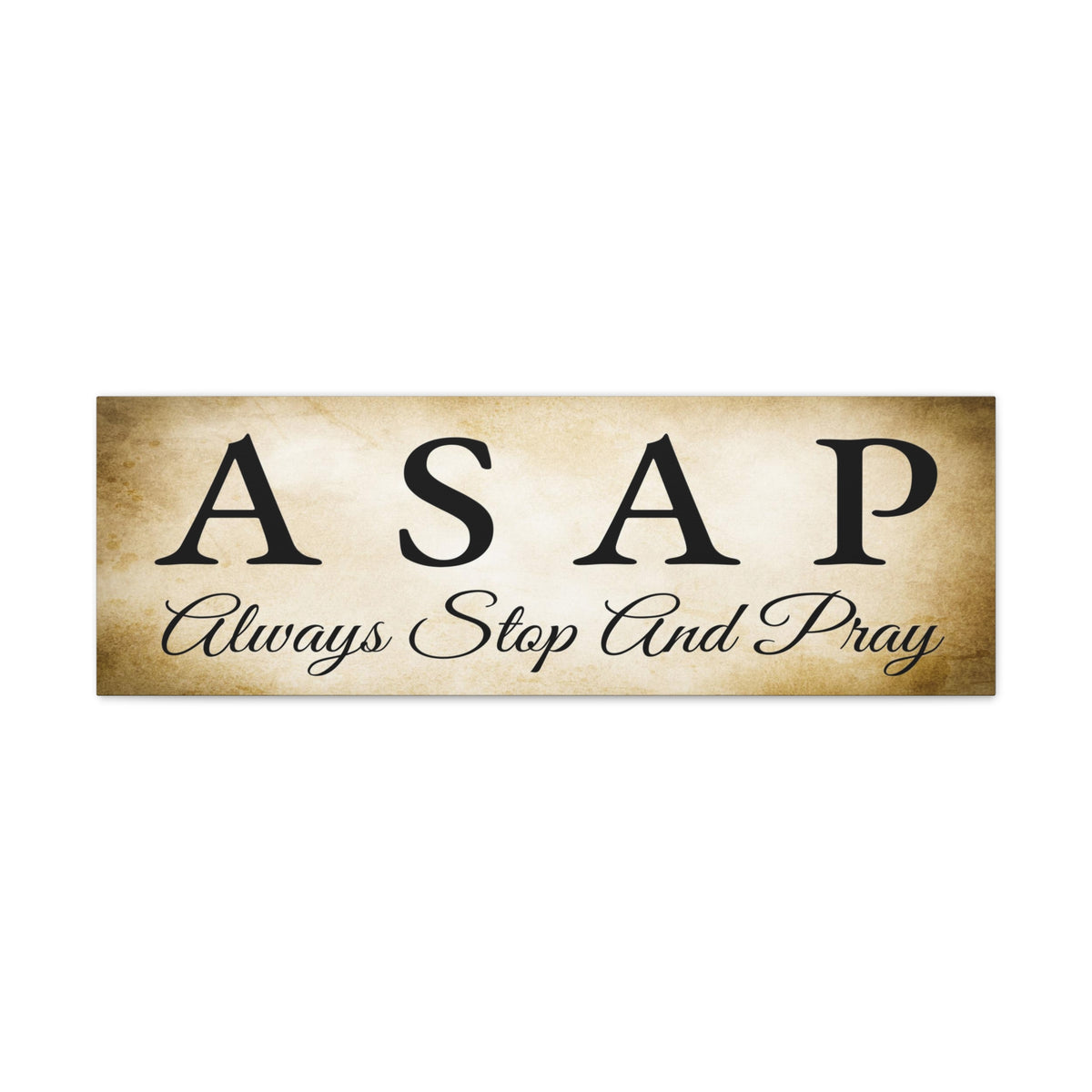 Scripture Walls Stop & Pray 1 Thessalonians 5:17 Gold Bible Verse Canvas Christian Wall Art Ready to Hang Unframed-Express Your Love Gifts