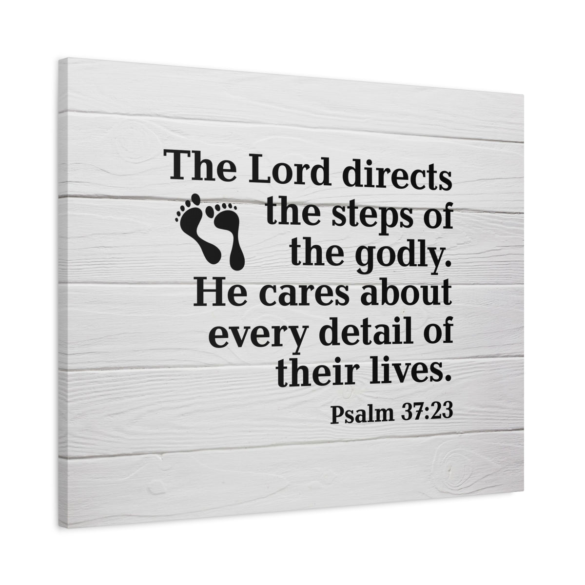 Bible Verse Canvas Lord Directs the Steps Psalm 37:23 Wall Art Christian Home Decor-Express Your Love Gifts