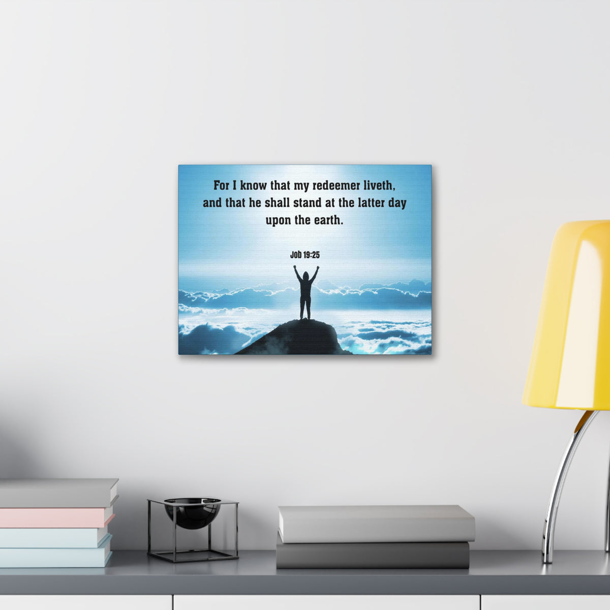 Scripture Walls For I Know Job 19:25 Christian Wall Art Print Ready to Hang Unframed-Express Your Love Gifts