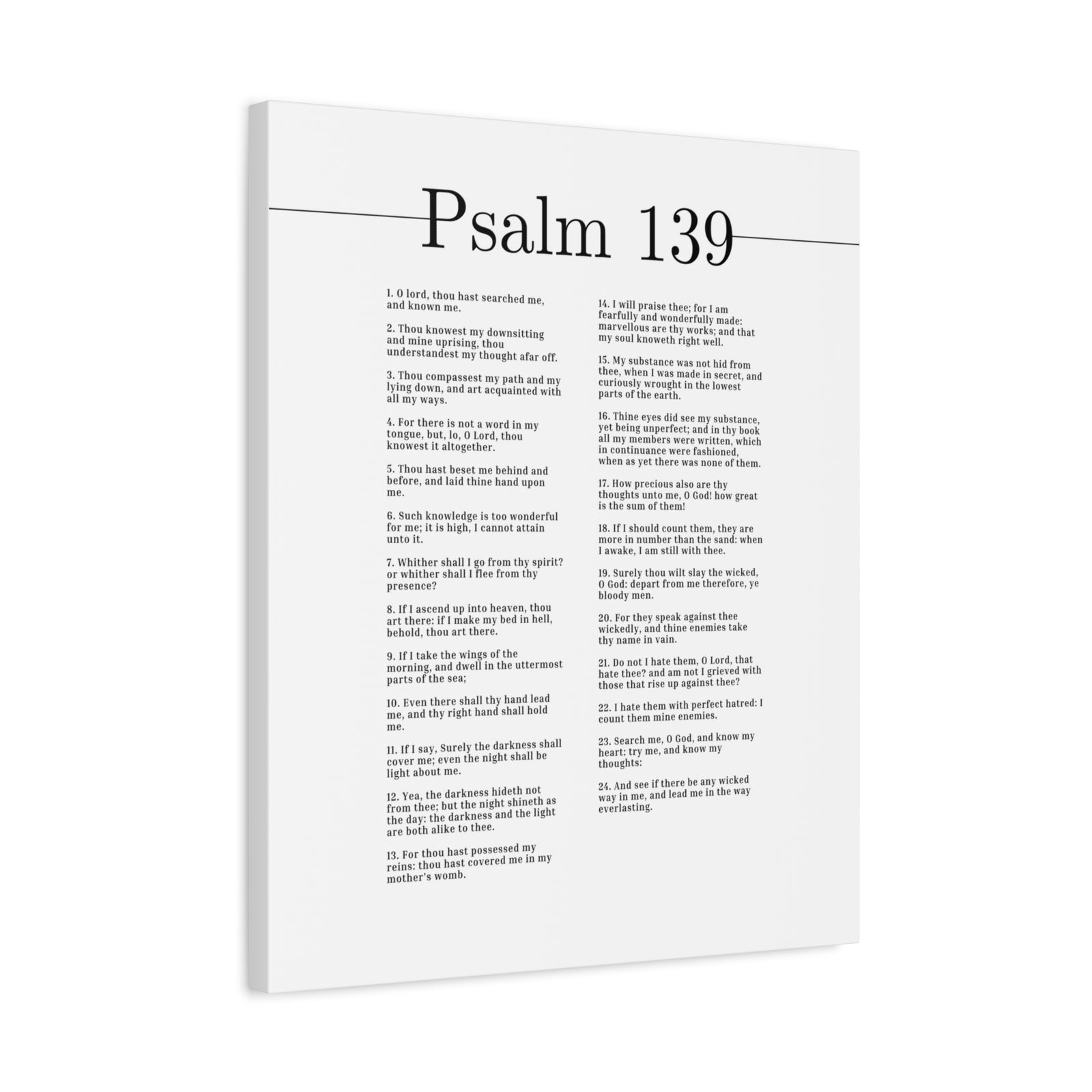 Scripture Canvas Know My Heart Psalm 139 Christian Wall Art Bible Verse Print Ready to Hang-Express Your Love Gifts