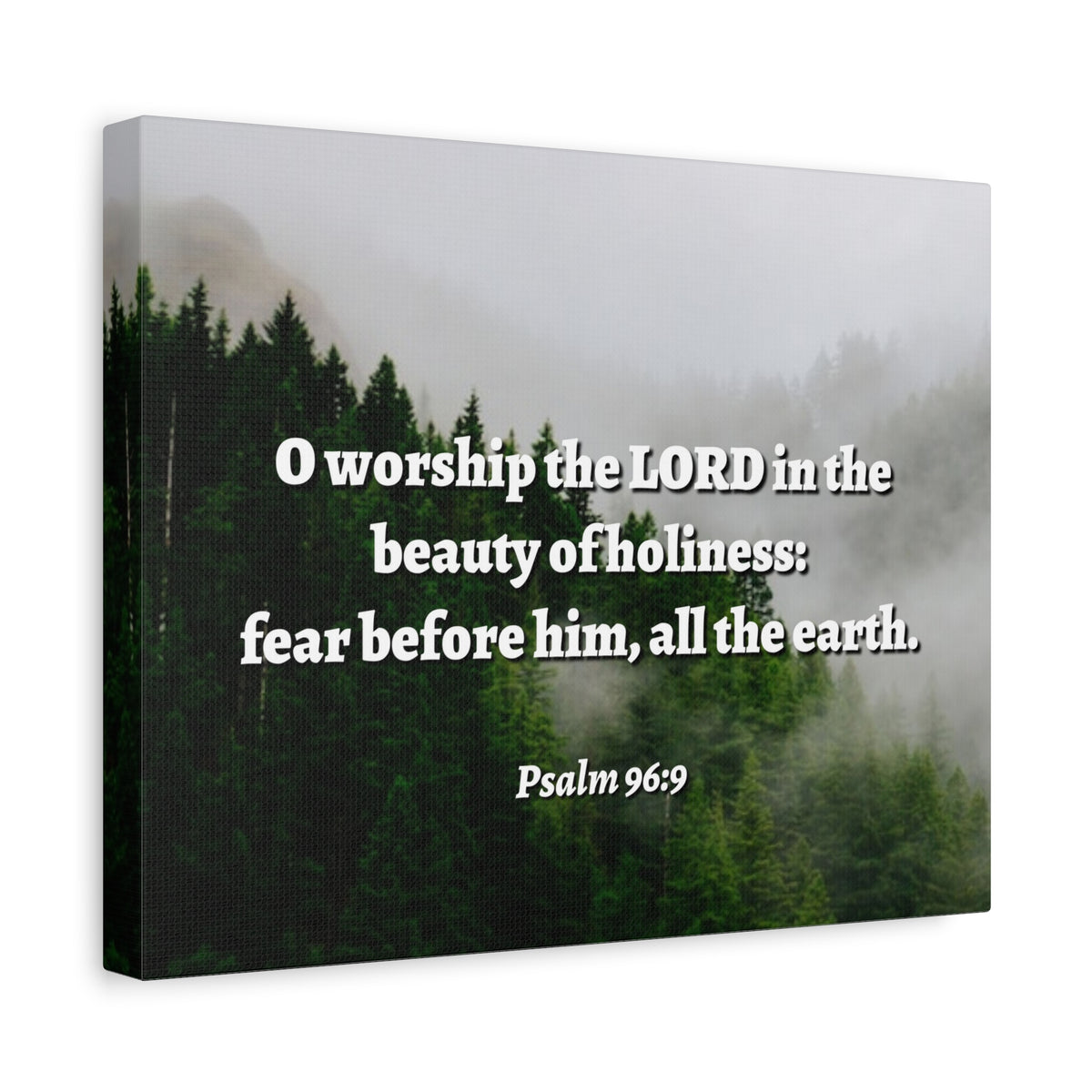 Scripture Walls Beauty Of Holiness Psalm 96:9 Bible Verse Canvas Christian Wall Art Ready to Hang-Express Your Love Gifts