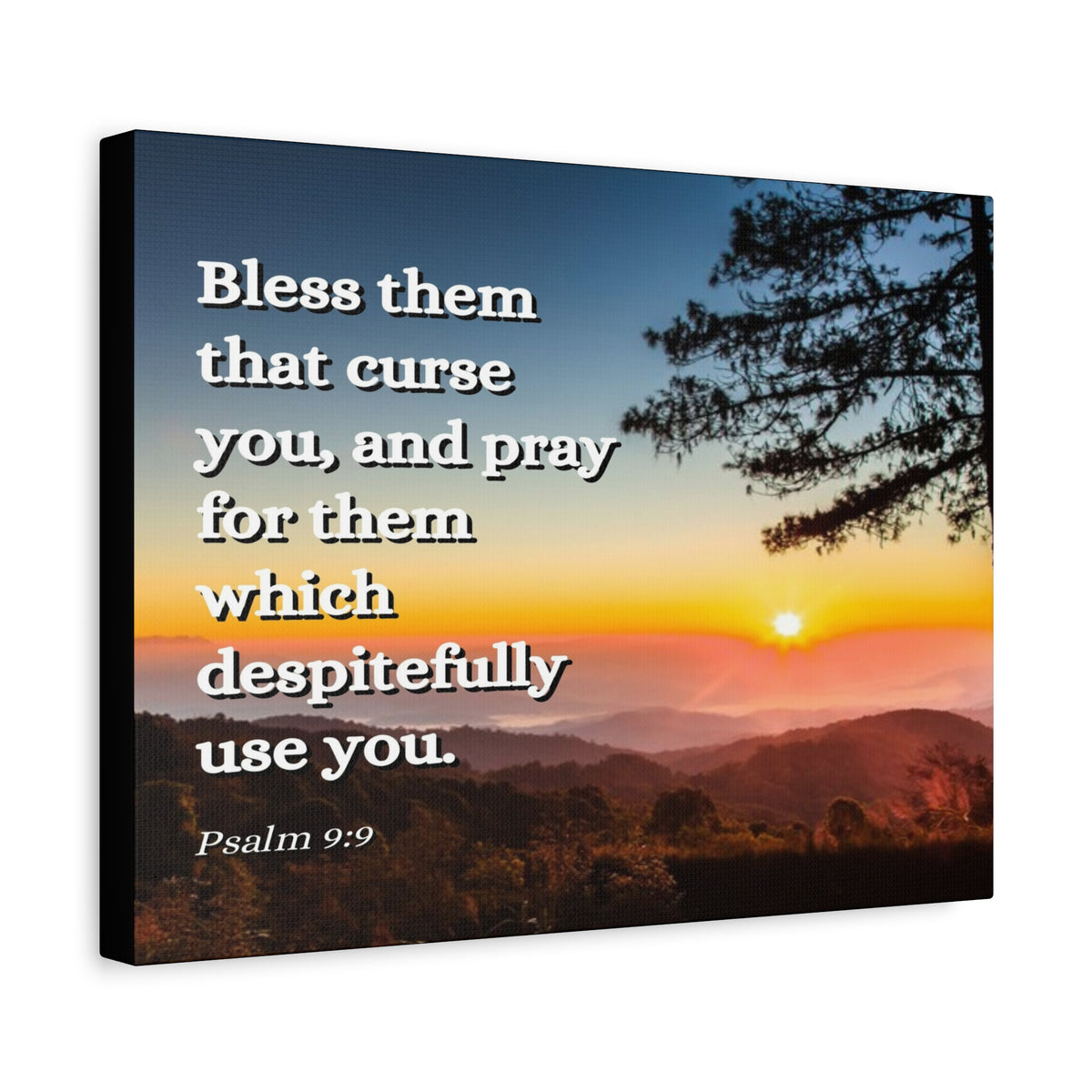 Scripture Canvas Times Of Trouble Psalm 9:9 Christian Wall Art Bible Verse Print Ready to Hang-Express Your Love Gifts