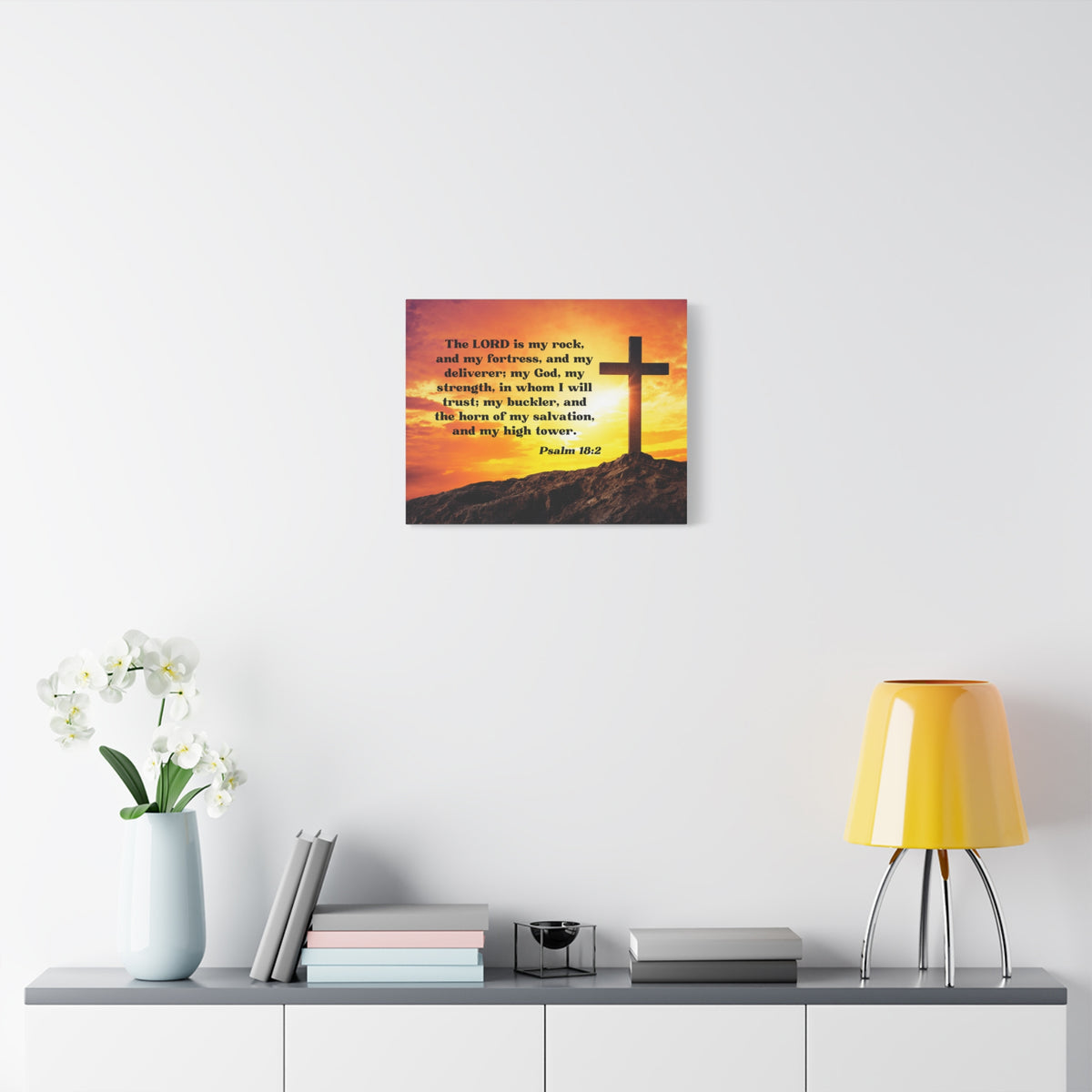 Scripture Walls My God Psalm 18:2 Bible Verse Canvas Christian Wall Art Ready to Hang-Express Your Love Gifts