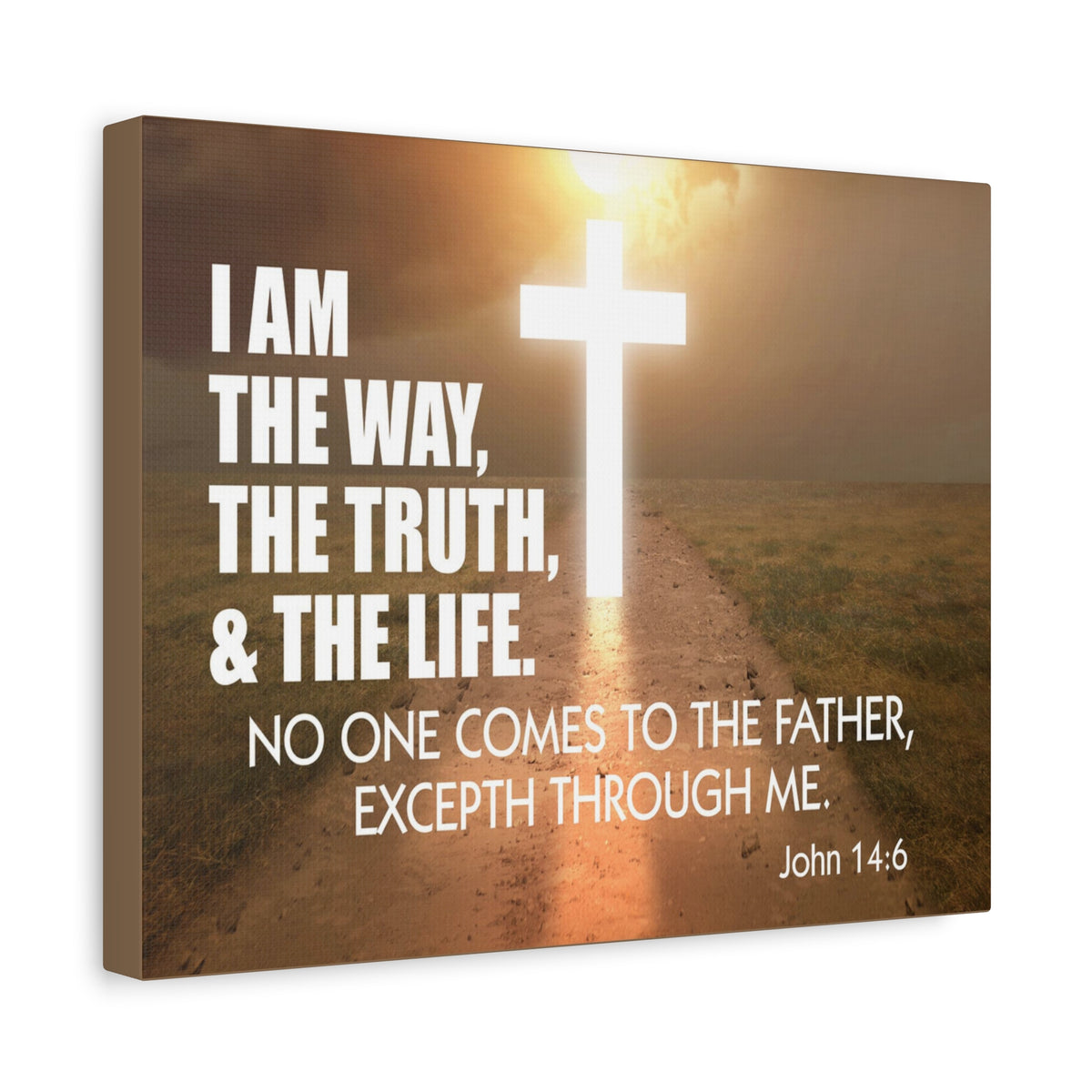 Bible Verse Canvas I Am The Way John 14:6 Wall Art Christian Home Decor-Express Your Love Gifts