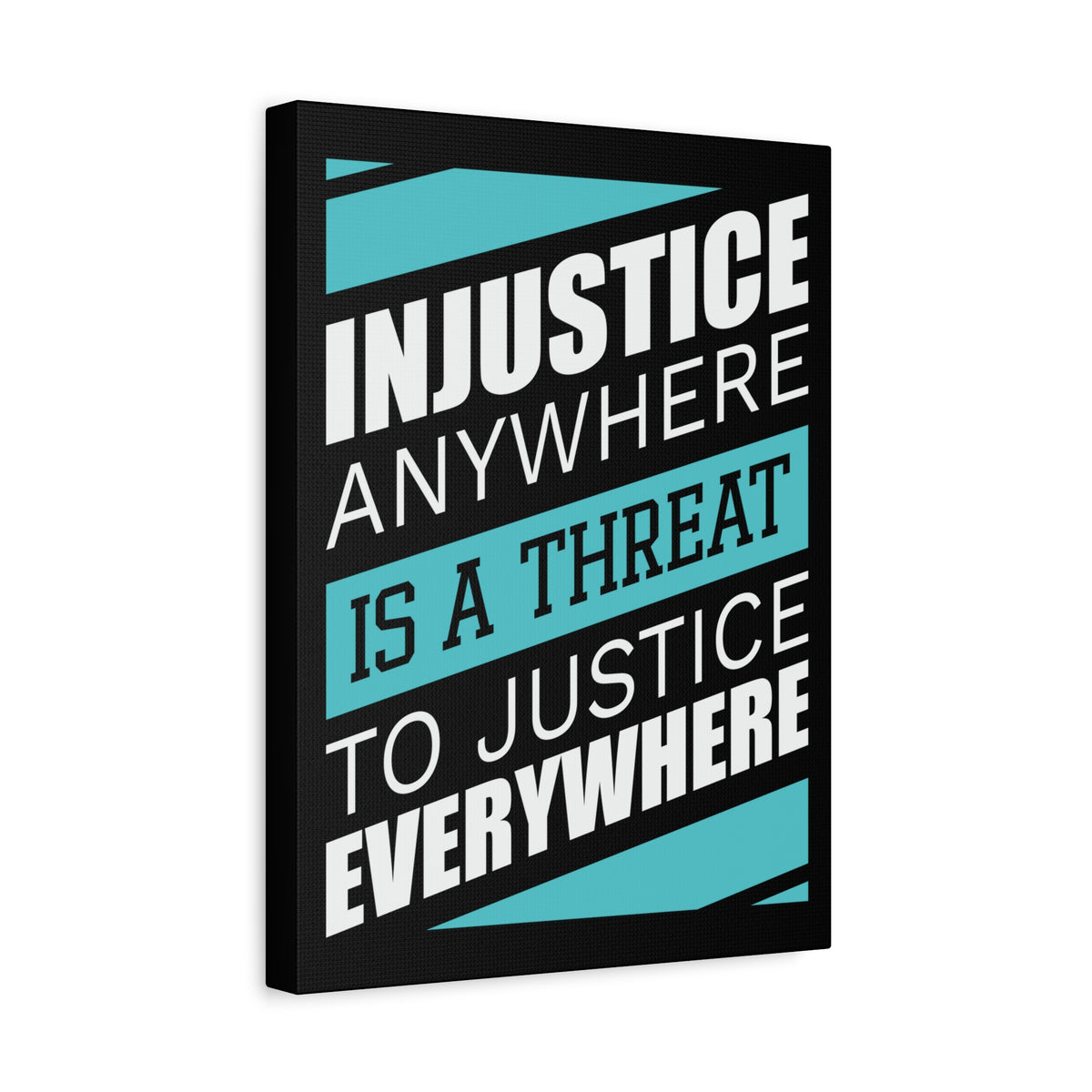 Inspirational Quote Canvas Threat To Justice Wall Art Motivational Motto Inspiring Prints Artwork Decor Ready to Hang-Express Your Love Gifts