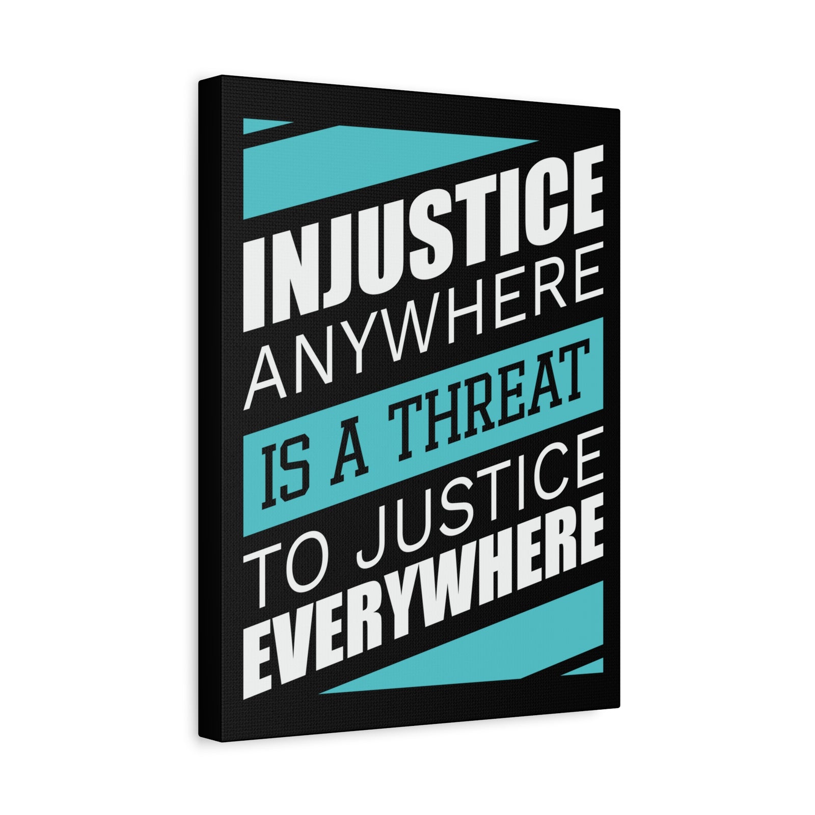 Inspirational Quote Canvas Threat To Justice Wall Art Motivational Motto Inspiring Prints Artwork Decor Ready to Hang-Express Your Love Gifts