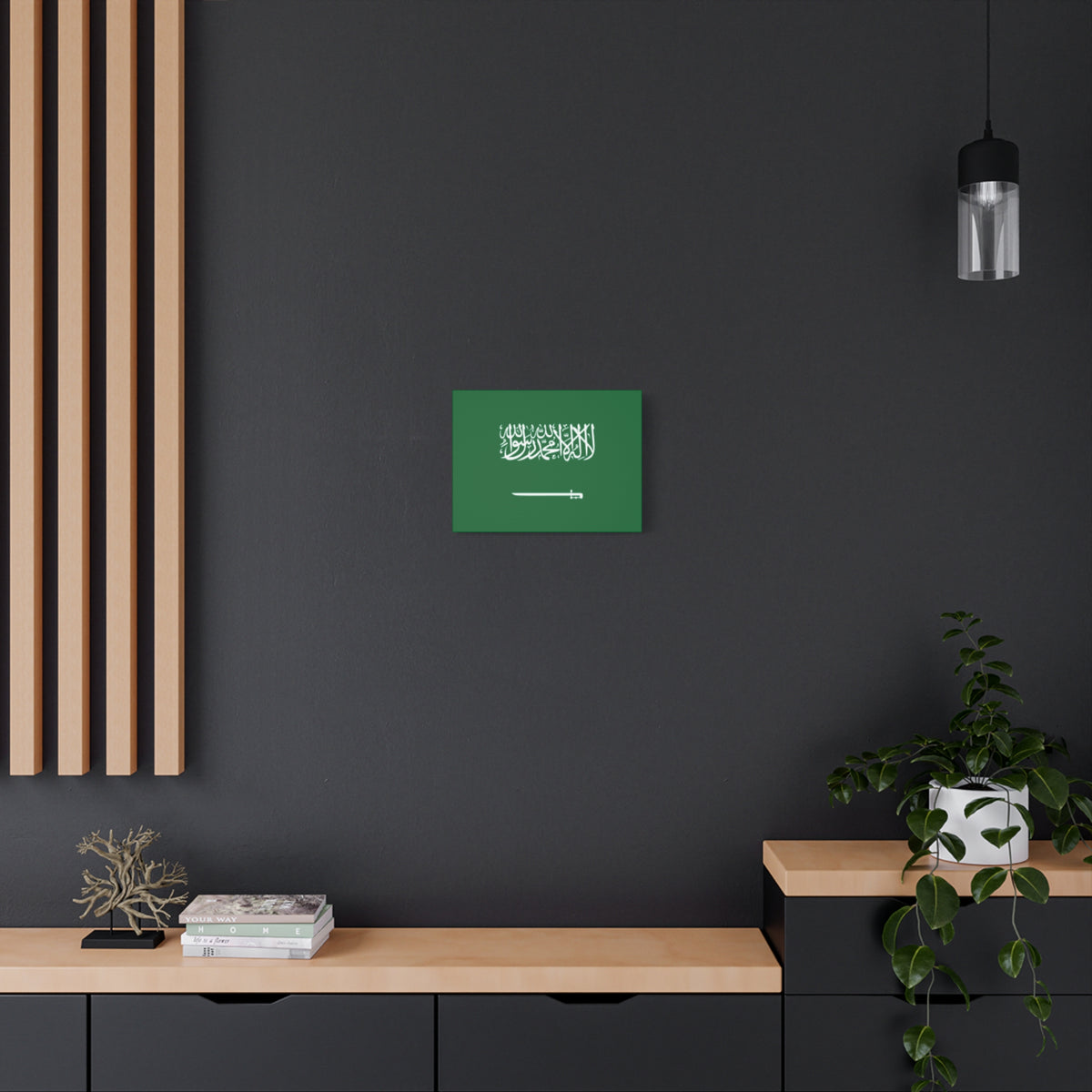 Saudi Arabia Country Flag Canvas Vibrant Wall Art Unframed Home Decor-Express Your Love Gifts