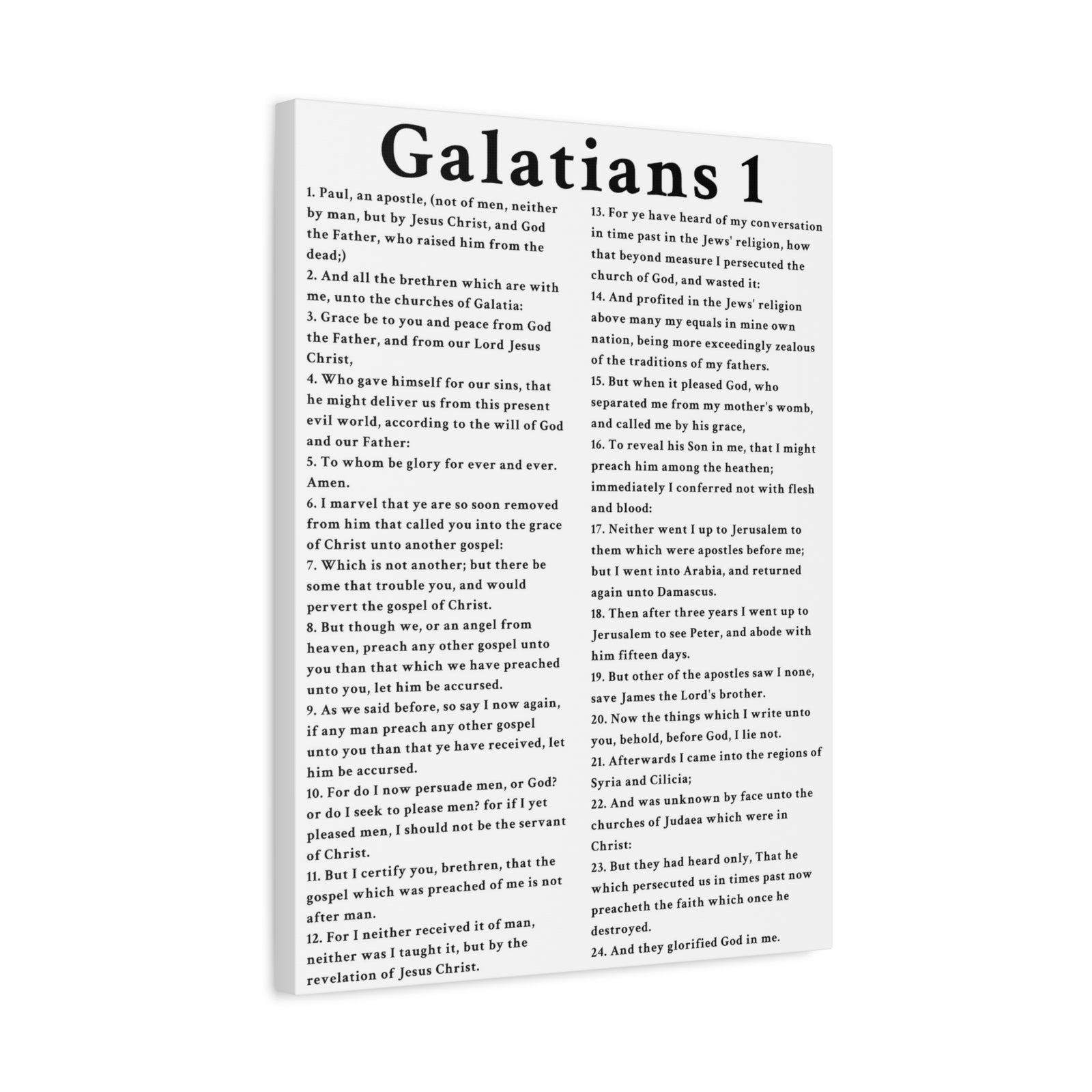Scripture Walls Galatians 1 Chapter White Defending the Gospel of Grace Bible Canvas Christian Wall Art Ready to Hang Unframed-Express Your Love Gifts
