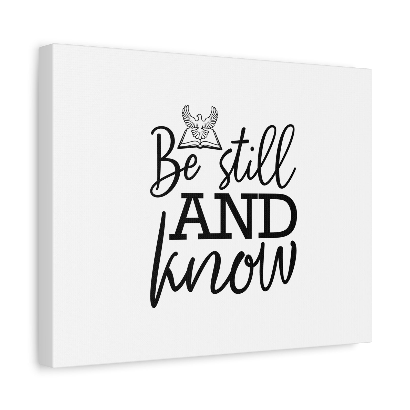 Scripture Canvas Be Still And Know Psalm 46:10 Christian Wall Art Bible Verse Print Ready to Hang-Express Your Love Gifts