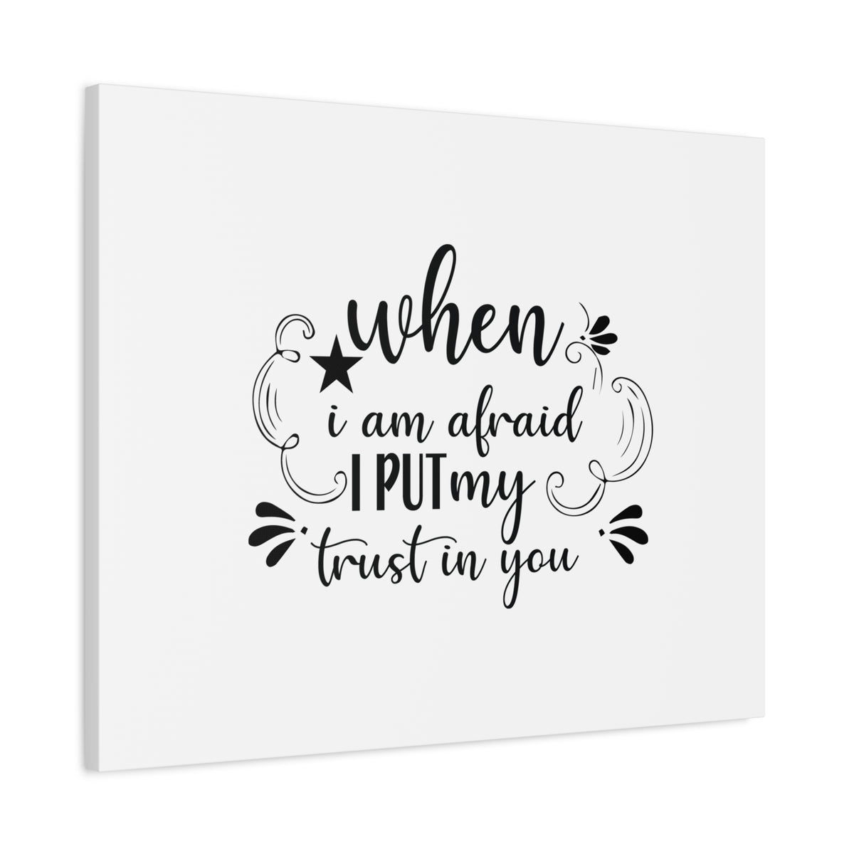 Scripture Canvas I Put My Trust In You Psalm 56:3 Christian Wall Art Bible Verse Print Ready to Hang-Express Your Love Gifts
