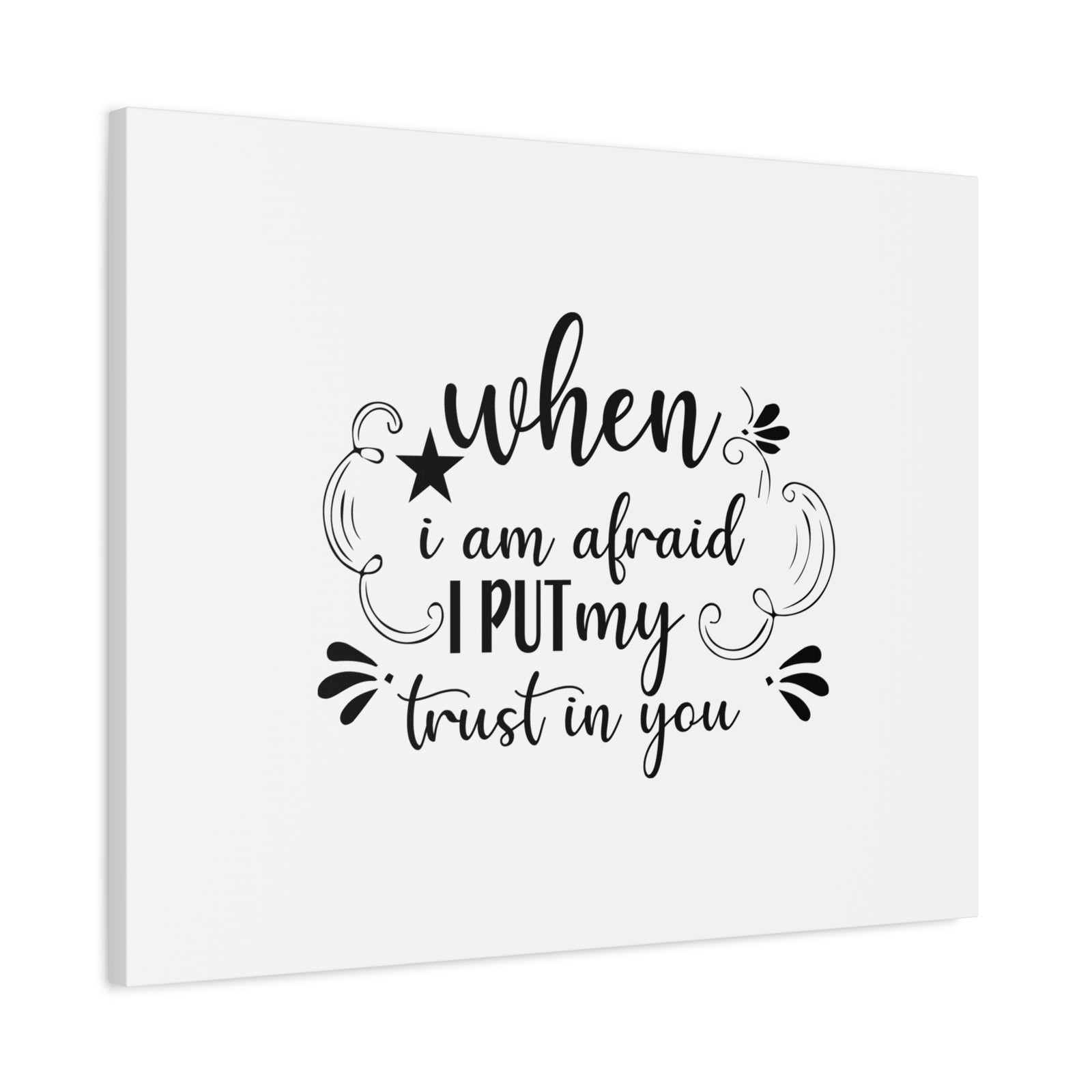 Scripture Canvas I Put My Trust In You Psalm 56:3 Christian Wall Art Bible Verse Print Ready to Hang-Express Your Love Gifts