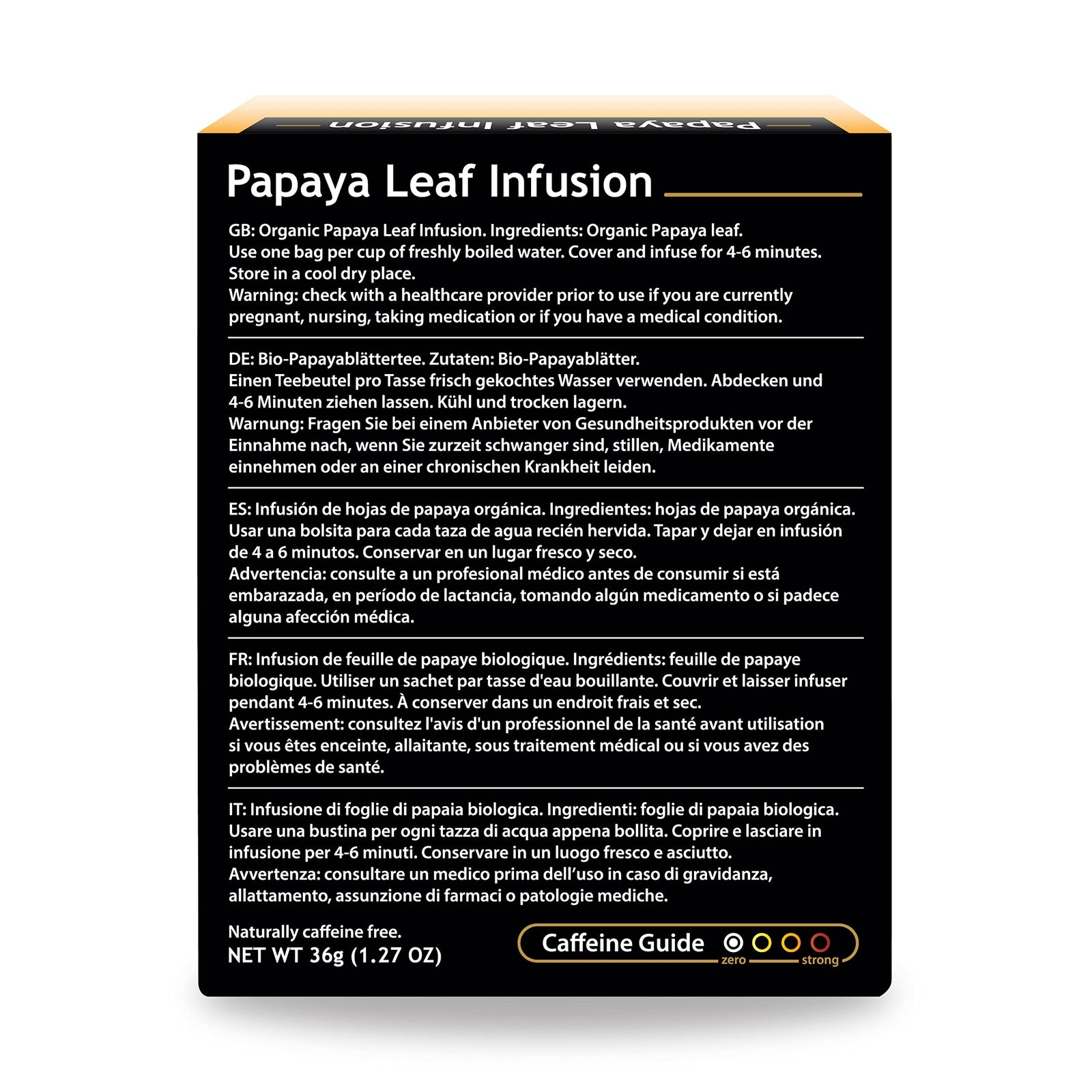 Buddha Teas Organic Papaya Leaf Tea – Caffeine-Free, Kosher, USDA Organic, 54 Bleach-Free Tea Bags (Pack of 3)-Express Your Love Gifts