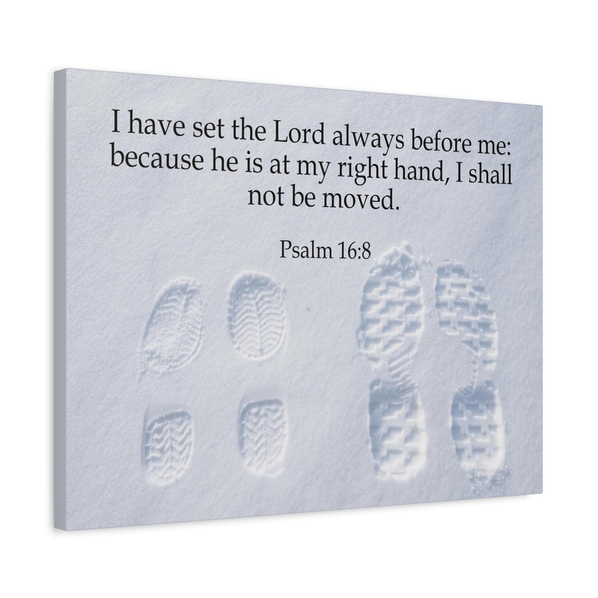 Scripture Canvas I Shall Not Be Moved Psalm 16:8 Christian Wall Art Bible Verse Print Ready to Hang-Express Your Love Gifts