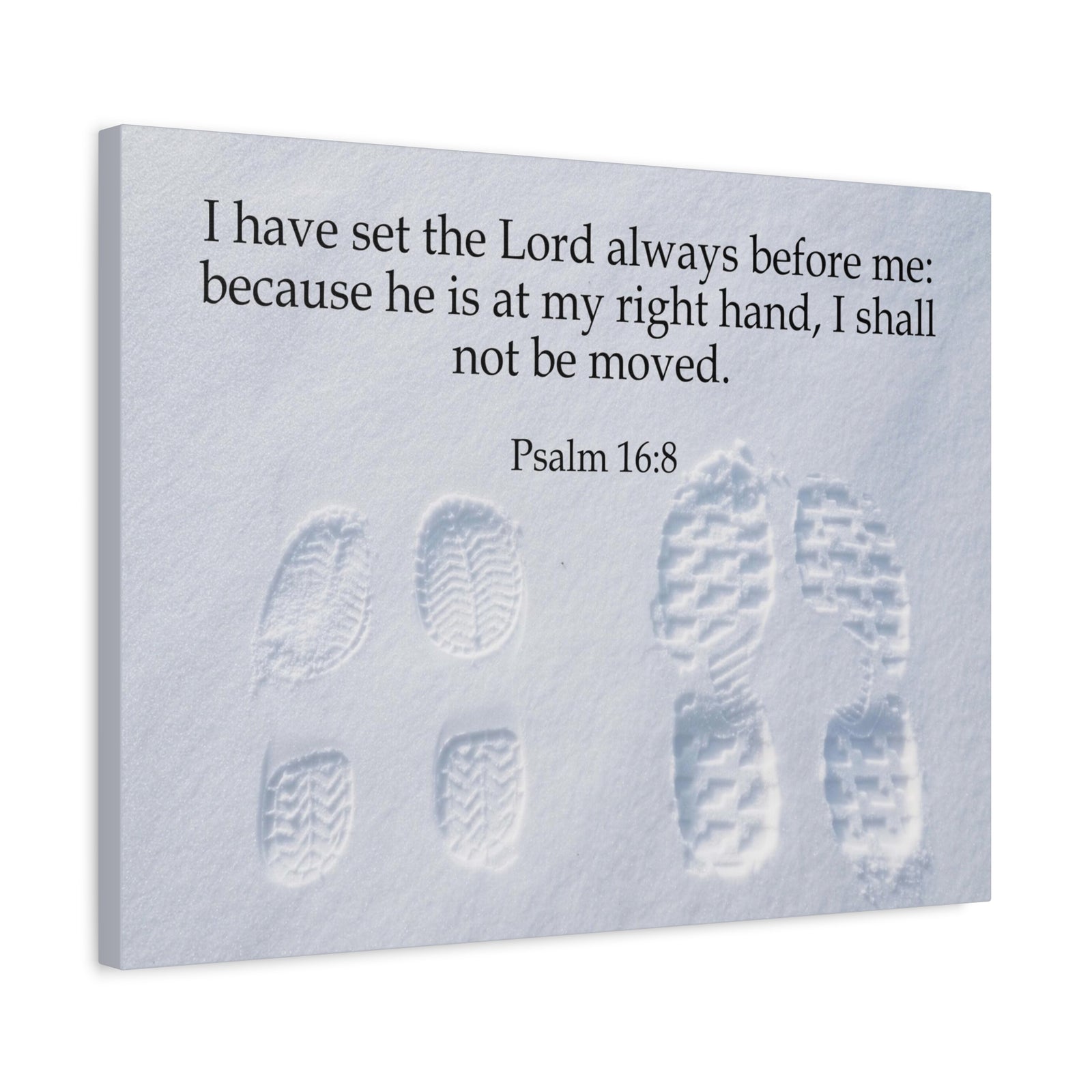 Scripture Canvas I Shall Not Be Moved Psalm 16:8 Christian Wall Art Bible Verse Print Ready to Hang-Express Your Love Gifts