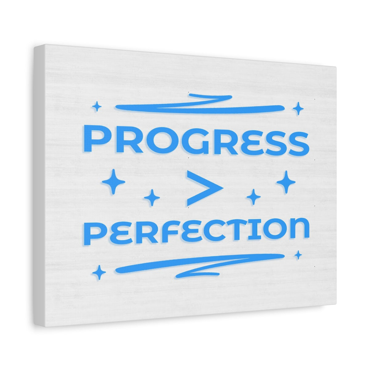 Progress > Perfection Inspirational Motivational Quote Canvas Wall Art for Home Decor Ready-to-Hang-Express Your Love Gifts