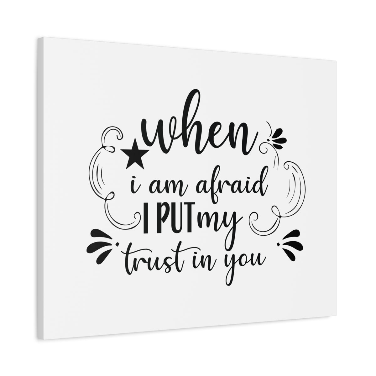 Scripture Canvas I Put My Trust In You Psalm 56:4 Christian Wall Art Bible Verse Print Ready to Hang-Express Your Love Gifts