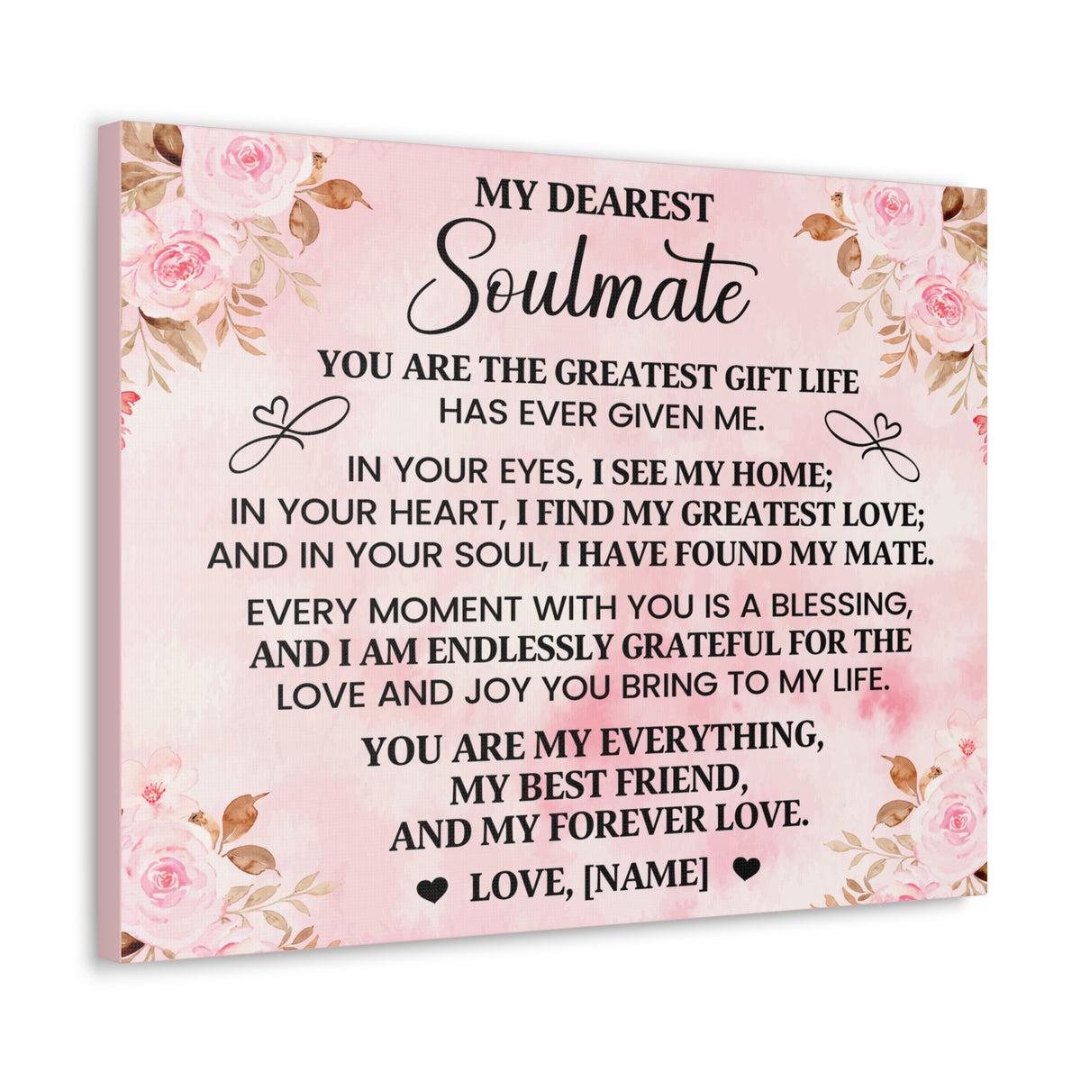 Personalized You Are The Greatest Gift Romantic Inspirational Print Ready to Hang Artwork Unframed-Express Your Love Gifts