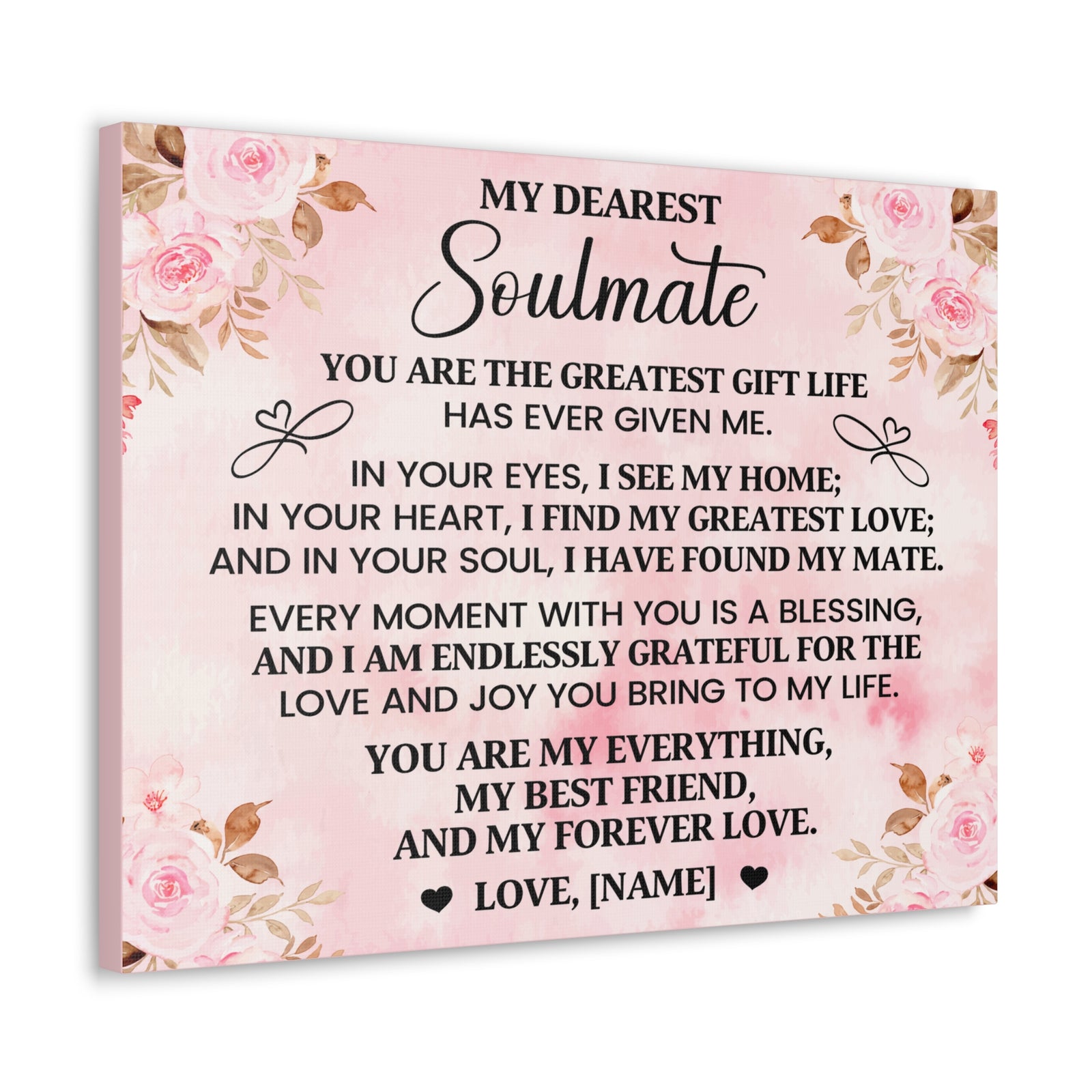 Personalized You Are The Greatest Gift Romantic Inspirational Print Ready to Hang Artwork Unframed-Express Your Love Gifts