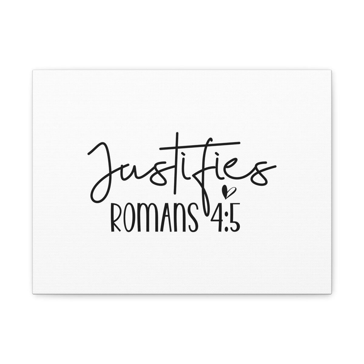Romans 4:5 Romans 4:5 Justifies Bible Verse Canvas Christian Wall Art Ready to Hang Unframed-Express Your Love Gifts