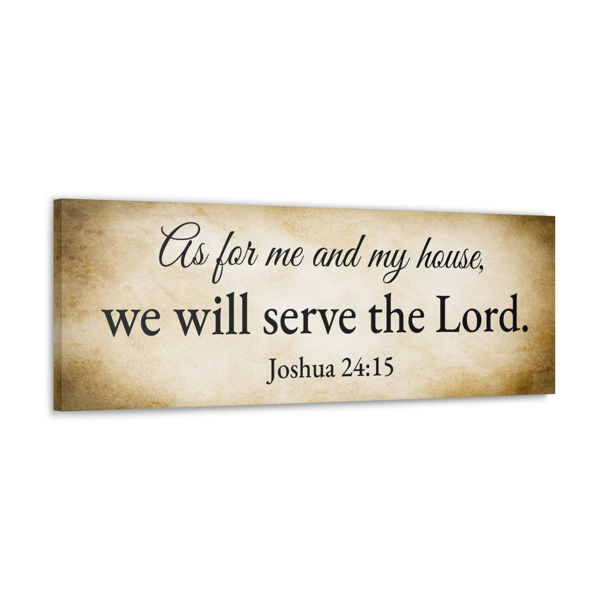 Scripture Walls Joshua 24:15 Gold Bible Verse Canvas Christian Wall Art Ready to Hang Unframed-Express Your Love Gifts