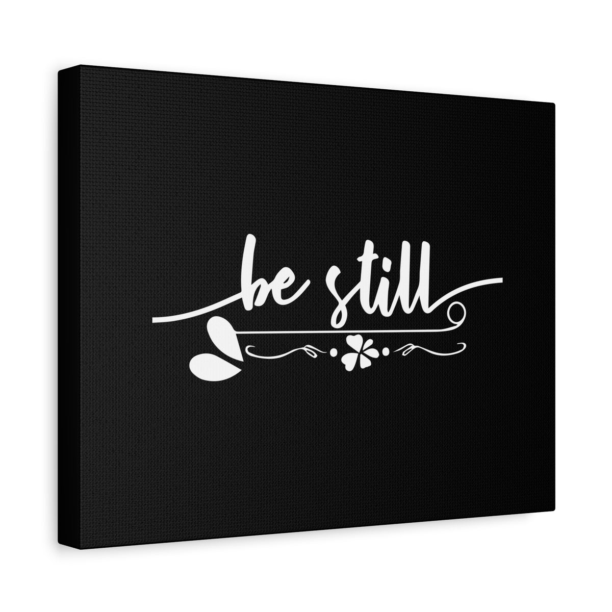 Scripture Canvas Be Still Flower Psalm 46:10 Christian Wall Art Bible Verse Print Ready to Hang-Express Your Love Gifts