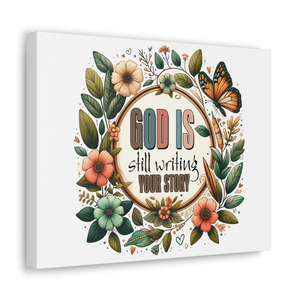 Scripture Walls God is Still Writing Bible Verse Canvas Christian Wall Art Ready to Hang Unframed-Express Your Love Gifts