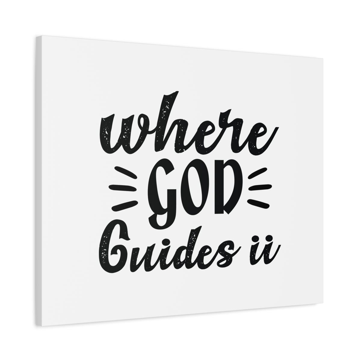 Scripture Canvas Where God Guides U Psalm 119:105 Christian Wall Art Bible Verse Print Ready to Hang-Express Your Love Gifts