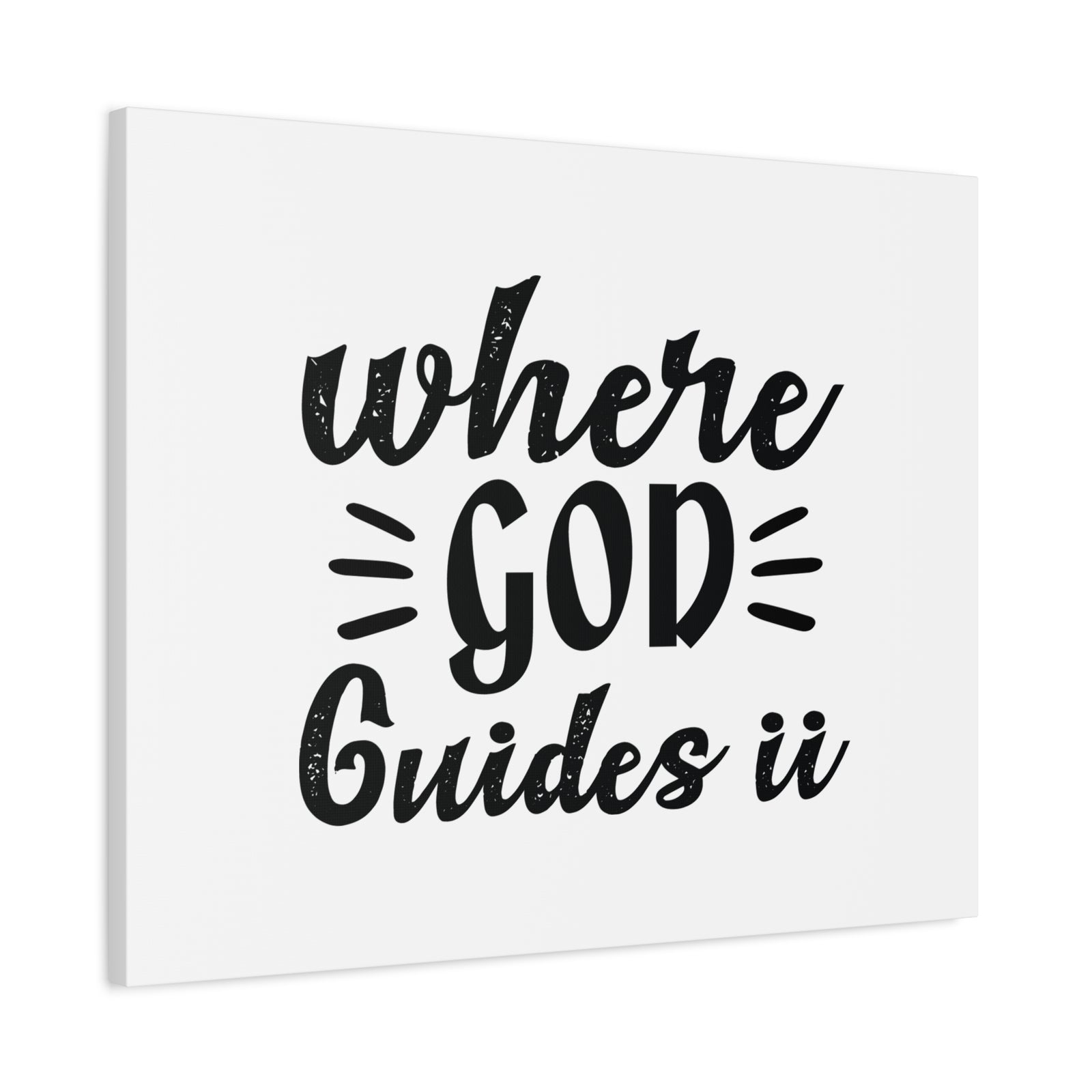 Scripture Canvas Where God Guides U Psalm 119:105 Christian Wall Art Bible Verse Print Ready to Hang-Express Your Love Gifts