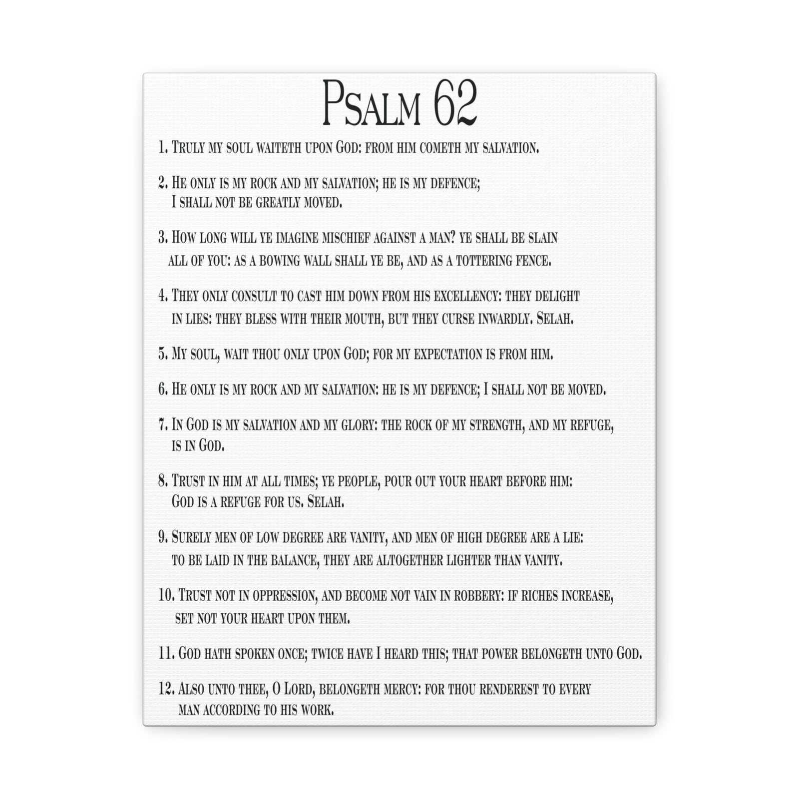 Scripture Walls Faith in God Alone Psalm 62:8 Christian Wall Art Print Ready to Hang-Express Your Love Gifts