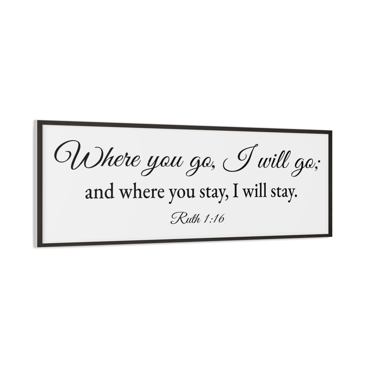 Scripture Walls Ruth 1:16 White Bible Verse Canvas Christian Wall Art Ready to Hang Unframed-Express Your Love Gifts
