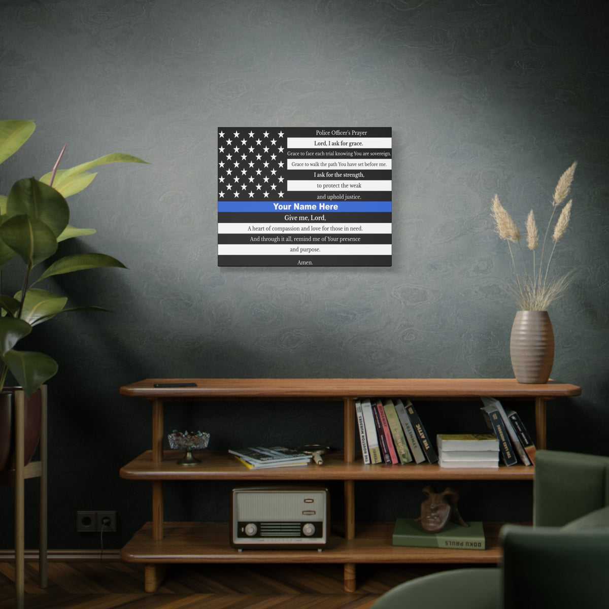 Scripture Walls Personalized Police Prayer Bible Canvas Christian Wall Art Ready to Hang Unframed-Express Your Love Gifts