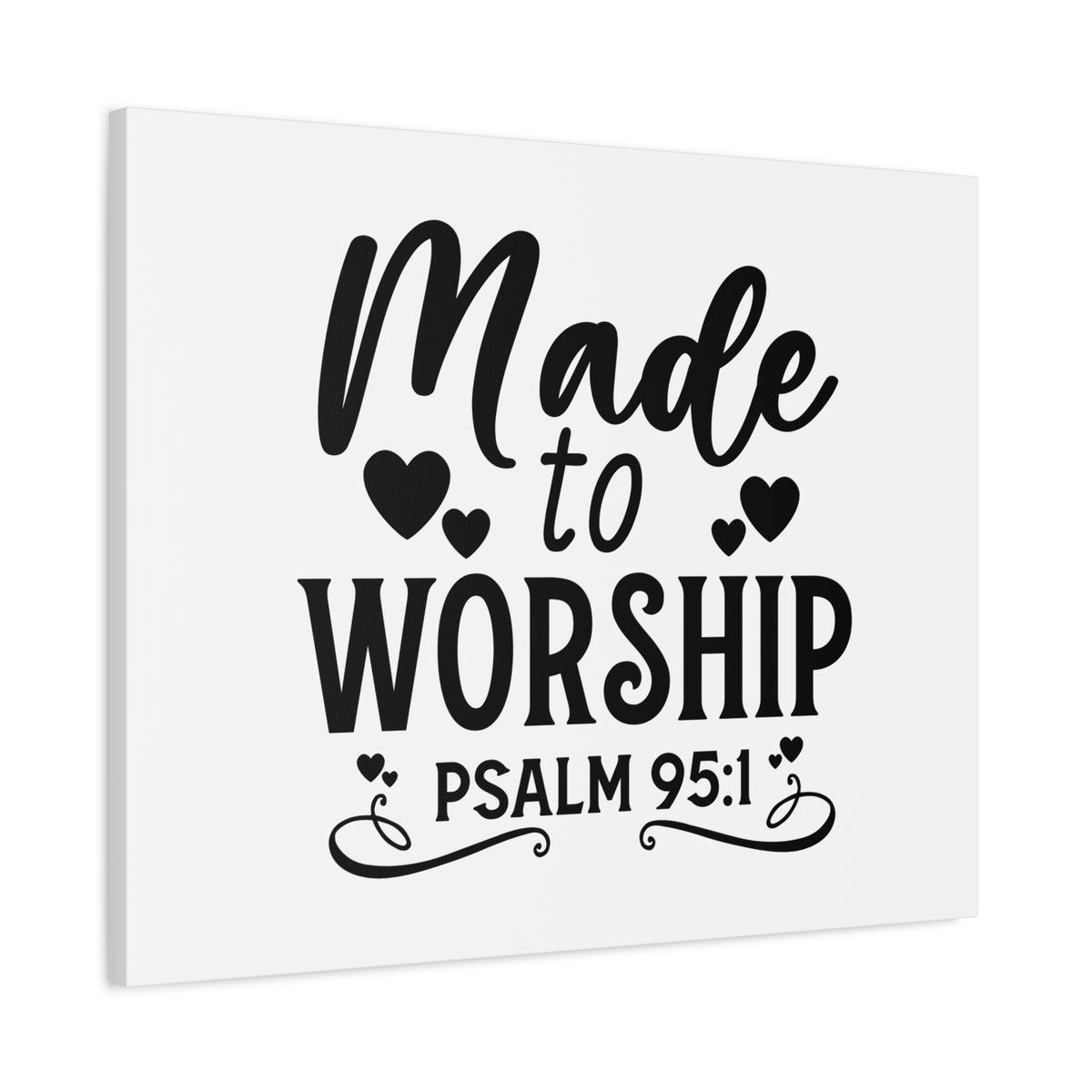 Scripture Walls Worship Psalm 95:1 Hearts Bible Verse Canvas Christian Wall Art Ready to Hang-Express Your Love Gifts