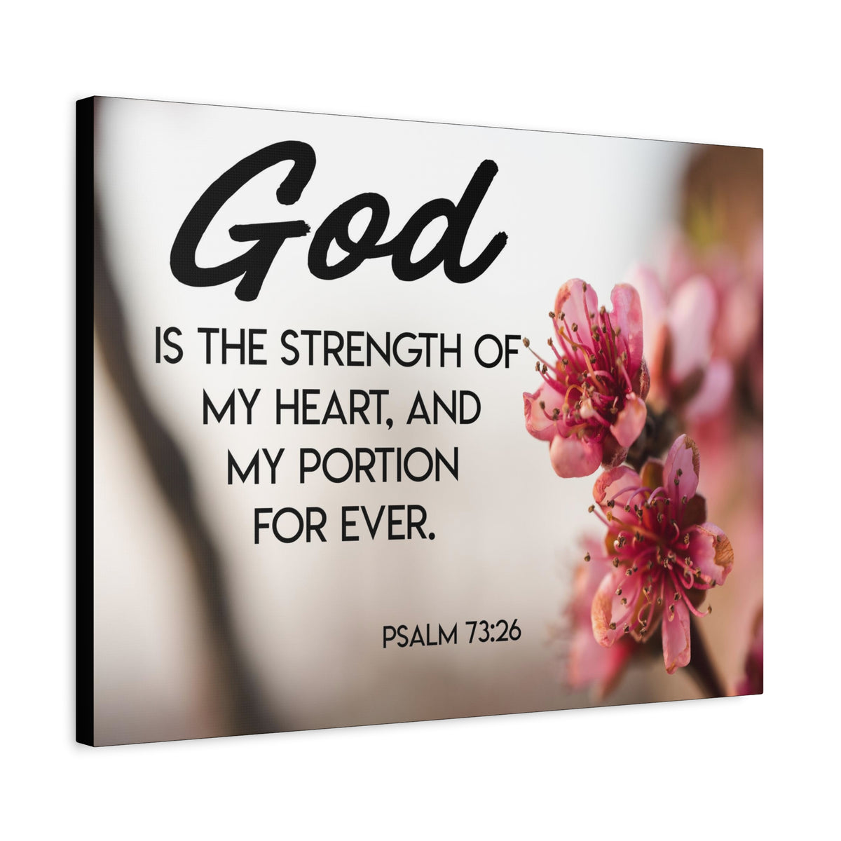 Bible Verse Canvas God is My Strength Psalm 73:26 Wall Art Christian Home Decor-Express Your Love Gifts