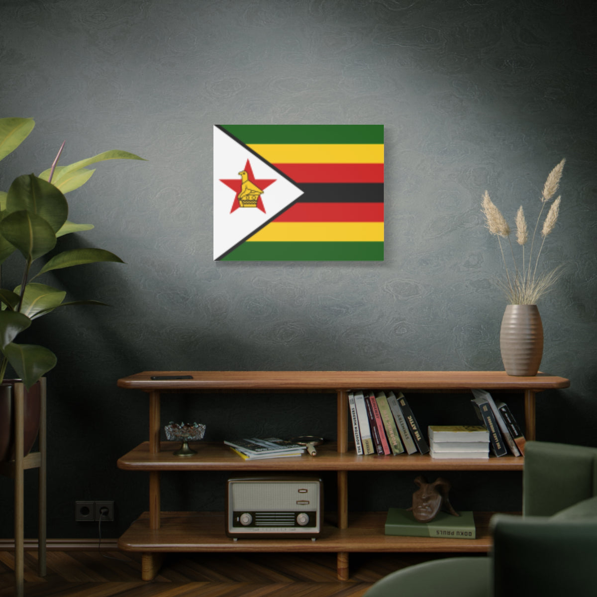 Zimbabwe Country Flag Canvas Vibrant Wall Art Unframed Home Decor-Express Your Love Gifts