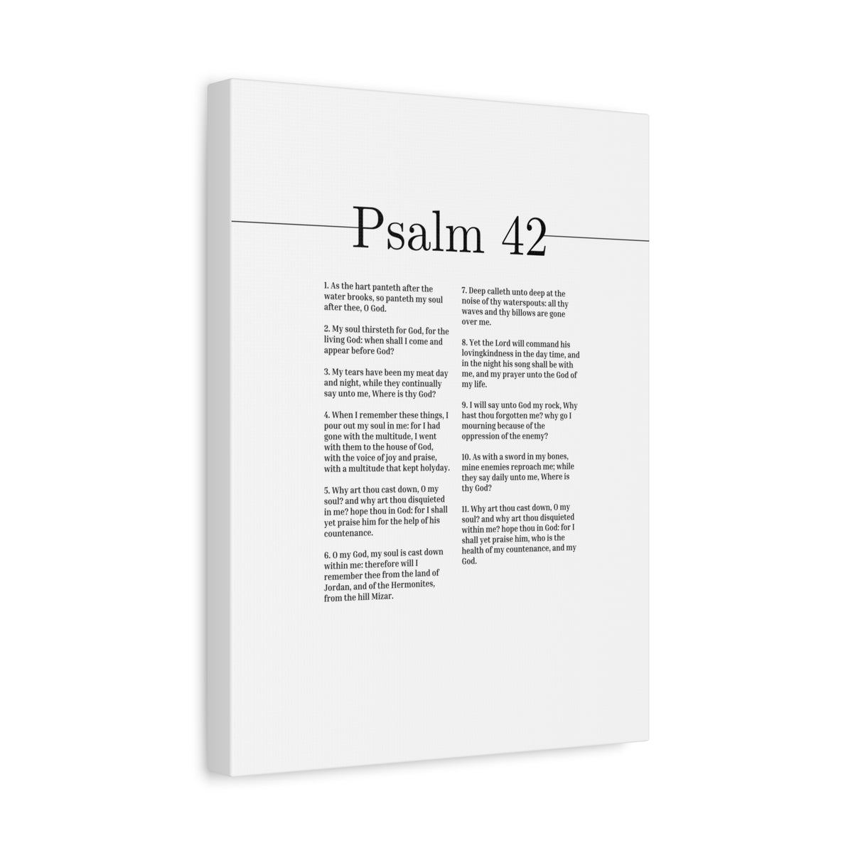 Scripture Canvas My Soul Thirsteth For God Psalm 42 Christian Wall Art Bible Verse Print Ready to Hang-Express Your Love Gifts