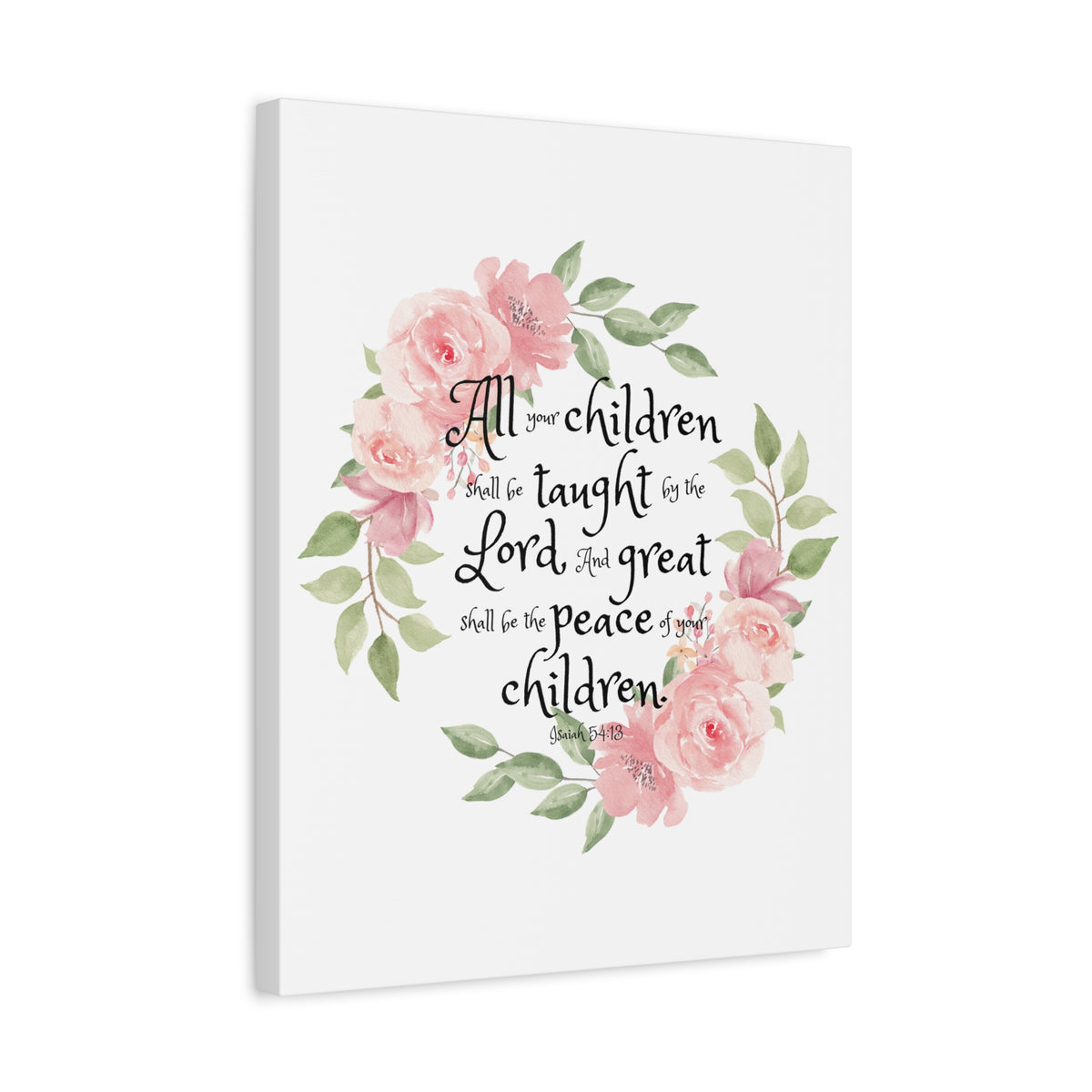 Scripture Walls Isaiah 54:13 All Your Children Bible Verse Canvas Christian Wall Art Ready to Hang Unframed-Express Your Love Gifts