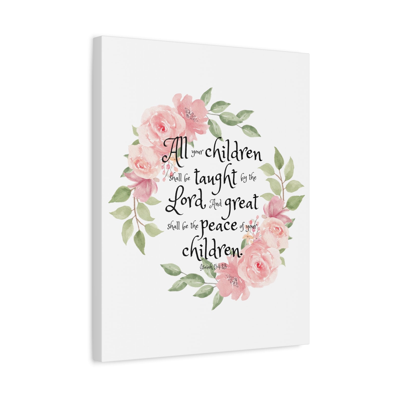 Scripture Walls Isaiah 54:13 All Your Children Bible Verse Canvas Christian Wall Art Ready to Hang Unframed-Express Your Love Gifts