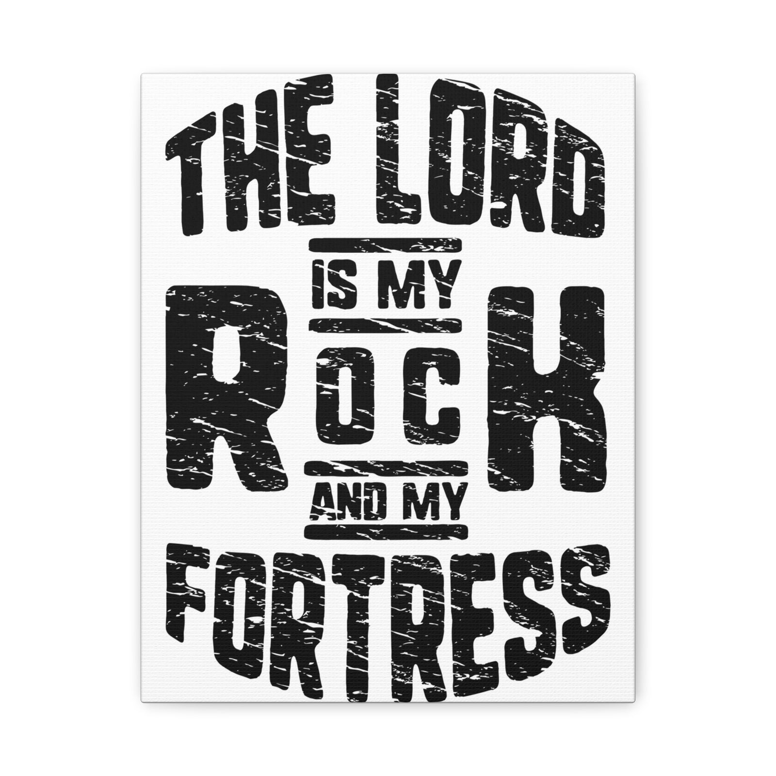 Scripture Walls Psalms 18:2 Lord My Rock and Fortress Bible Verse Canvas Christian Wall Art Ready to Hang Unframed-Express Your Love Gifts