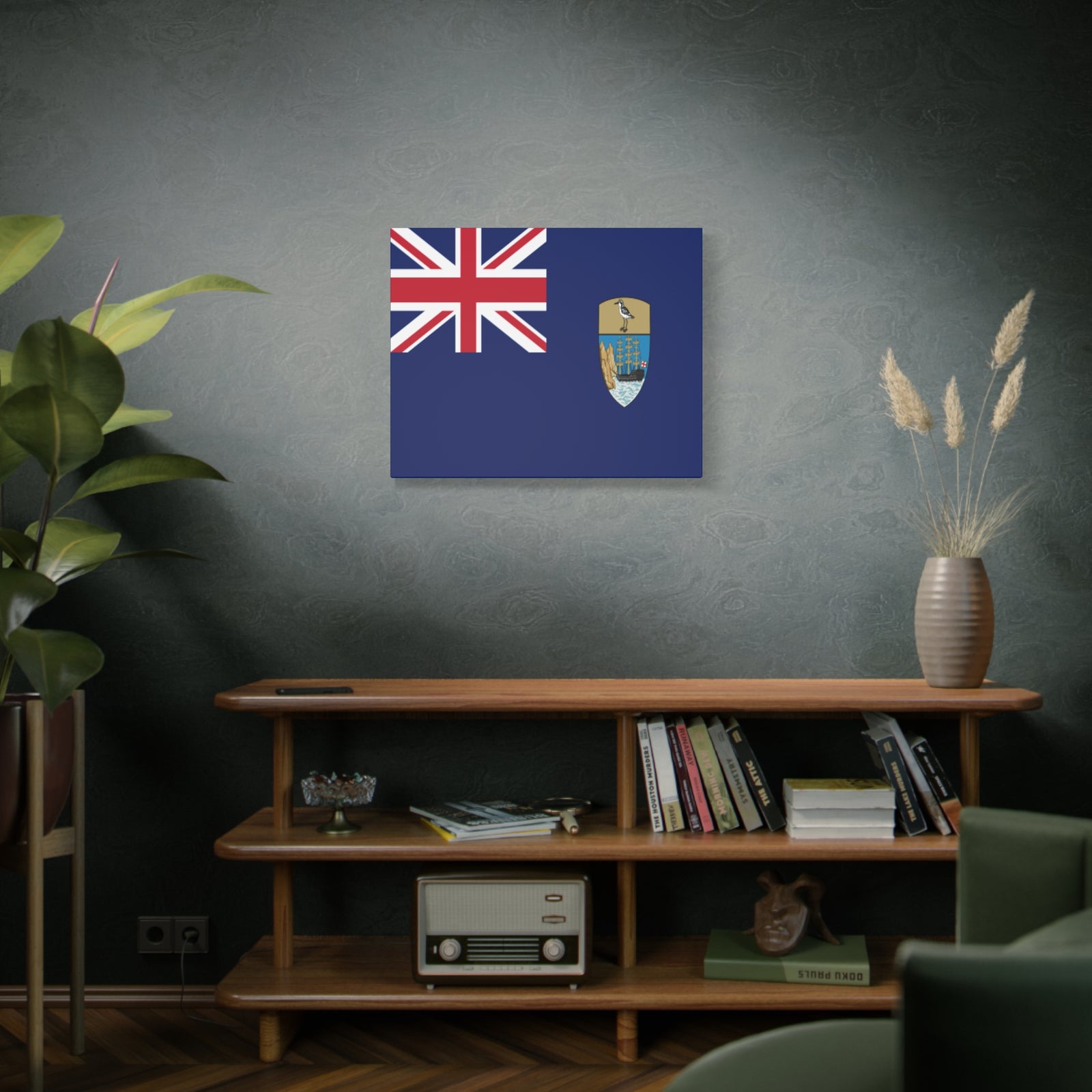 Saint Helena, Ascension and Tristan da Cunha Country Flag Canvas Vibrant Wall Art Unframed Home Decor-Express Your Love Gifts