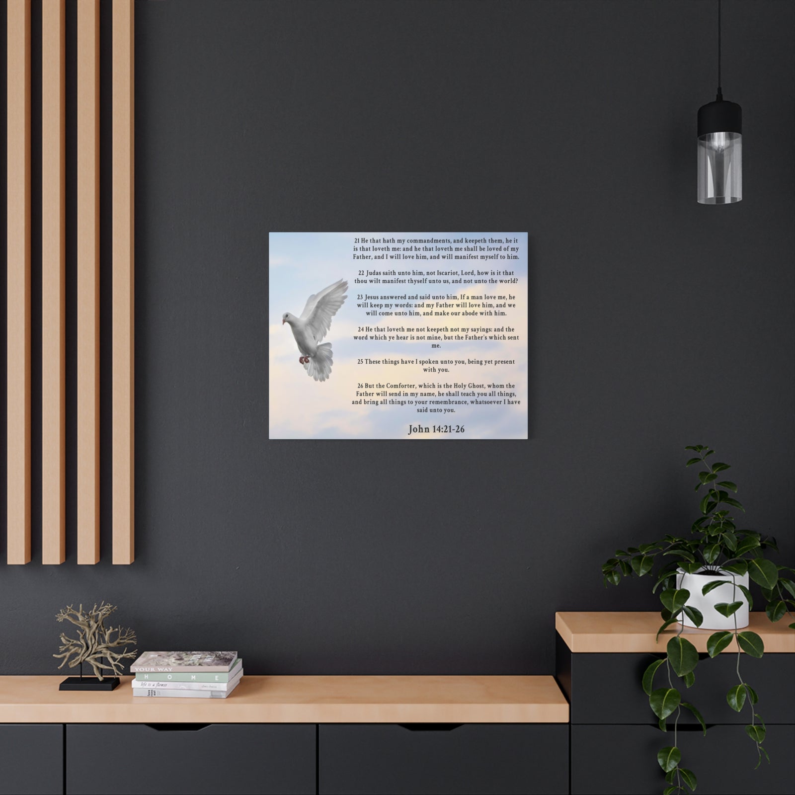 Scripture Walls John 14:21-26 KJV Christian Wall Art Print Ready to Hang Unframed-Express Your Love Gifts