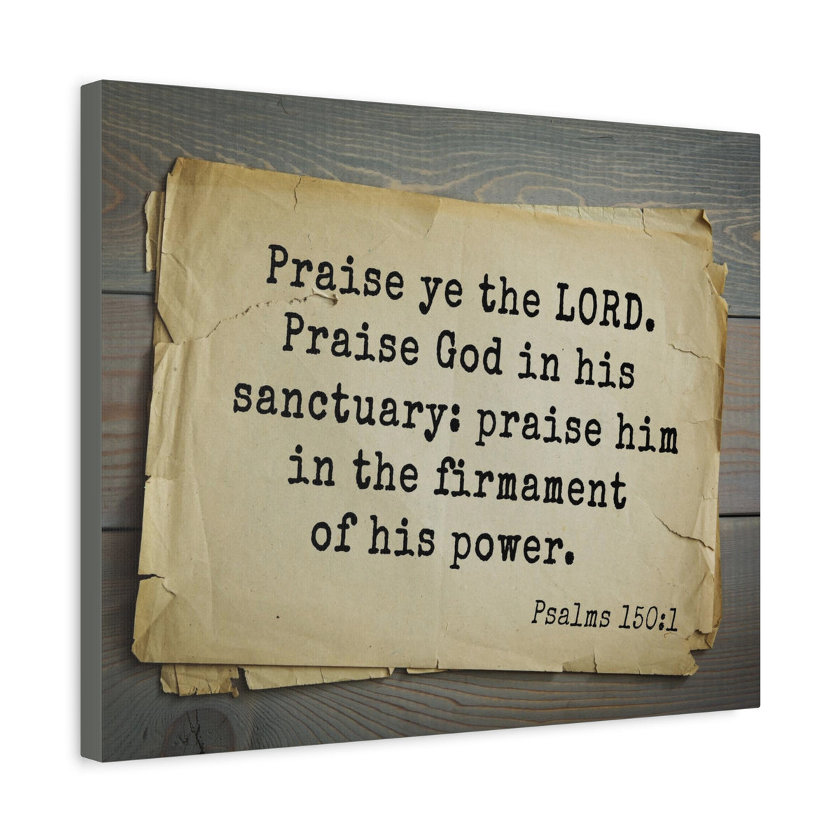Scripture Walls Praise The Lord Psalms 150:1 Bible Verse Canvas Christian Wall Art Bible Verse Print Ready To Hang-Express Your Love Gifts