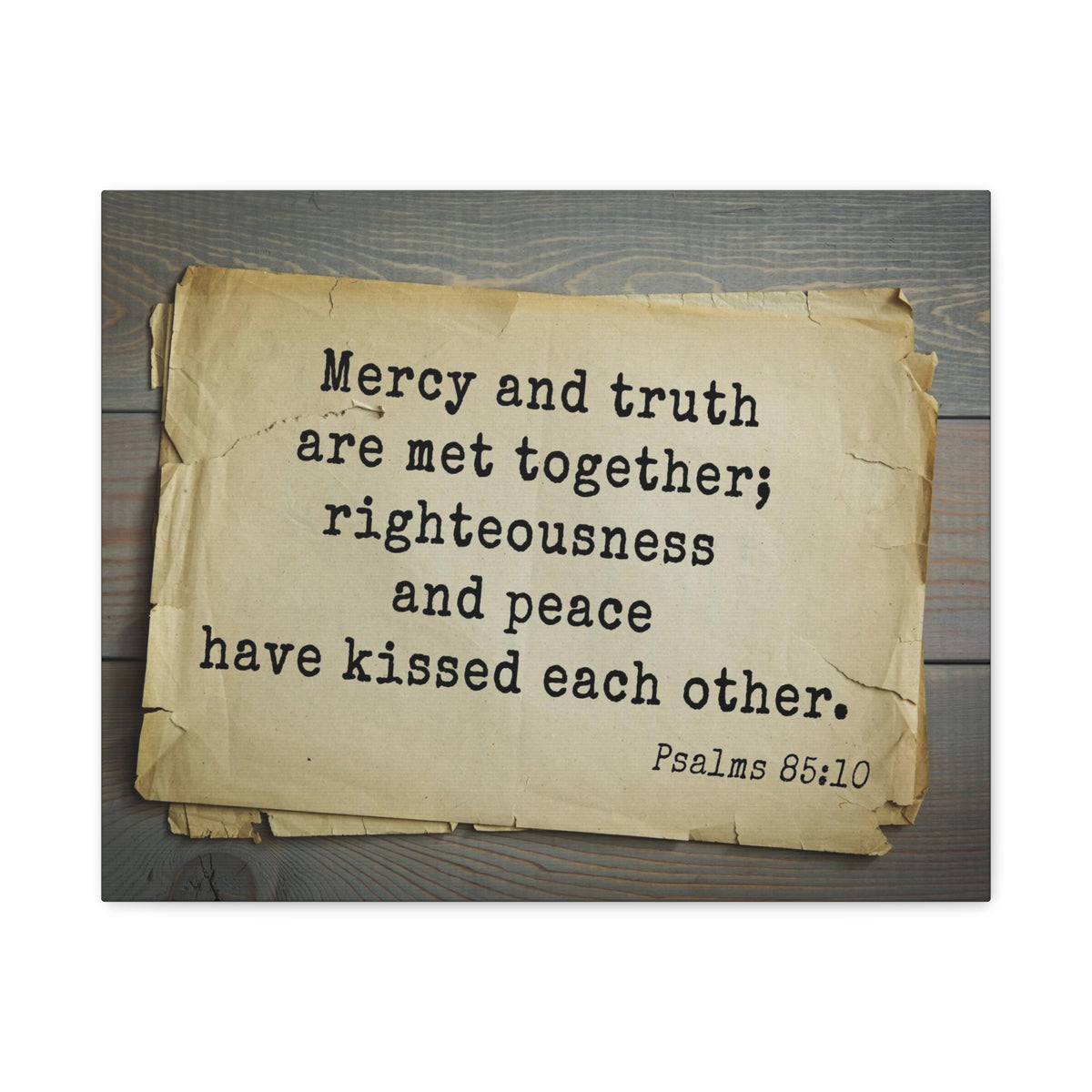 Scripture Walls Mercy And Truth Psalms 85:10 Bible Verse Canvas Christian Wall Art Bible Verse Print Ready To Hang-Express Your Love Gifts