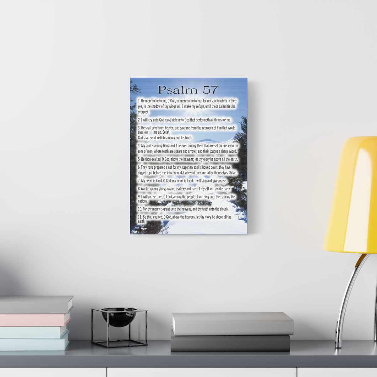 Scripture Walls Saved By Your Mercy Psalm 57:1 Christian Wall Art Print Ready to Hang-Express Your Love Gifts