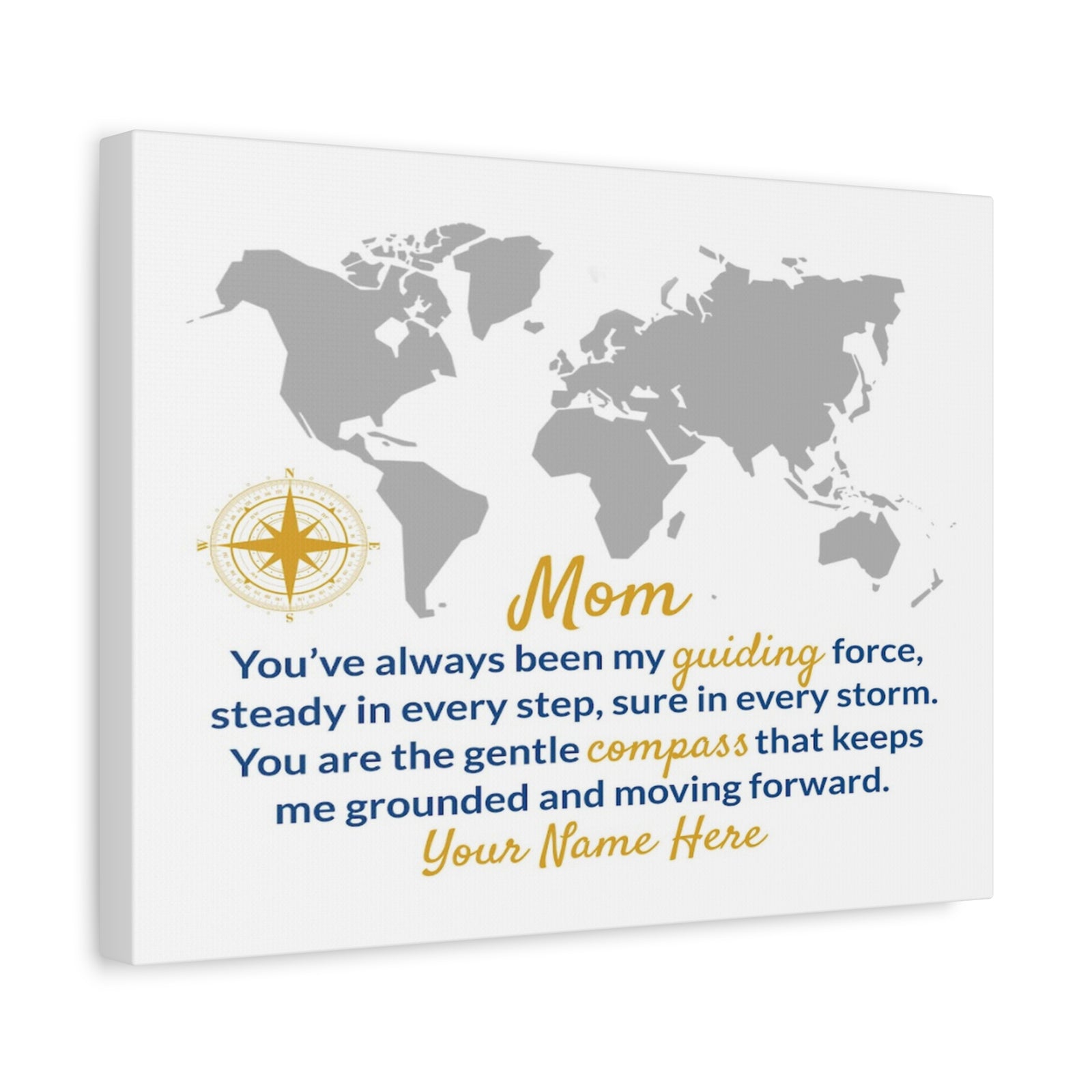 Personalized To Mom Your Love Is My Compass Custom Canvas Wall Art-Express Your Love Gifts