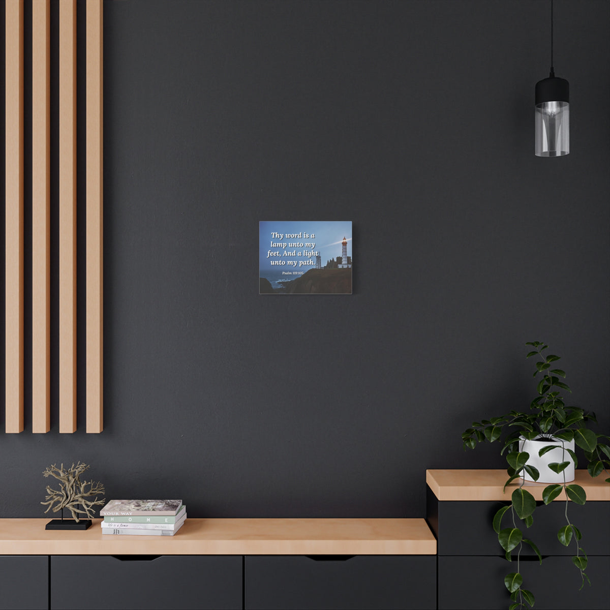 Scripture Walls A Lamp Unto My Feet Psalm 119:105 Bible Verse Canvas Christian Wall Art Ready to Hang-Express Your Love Gifts
