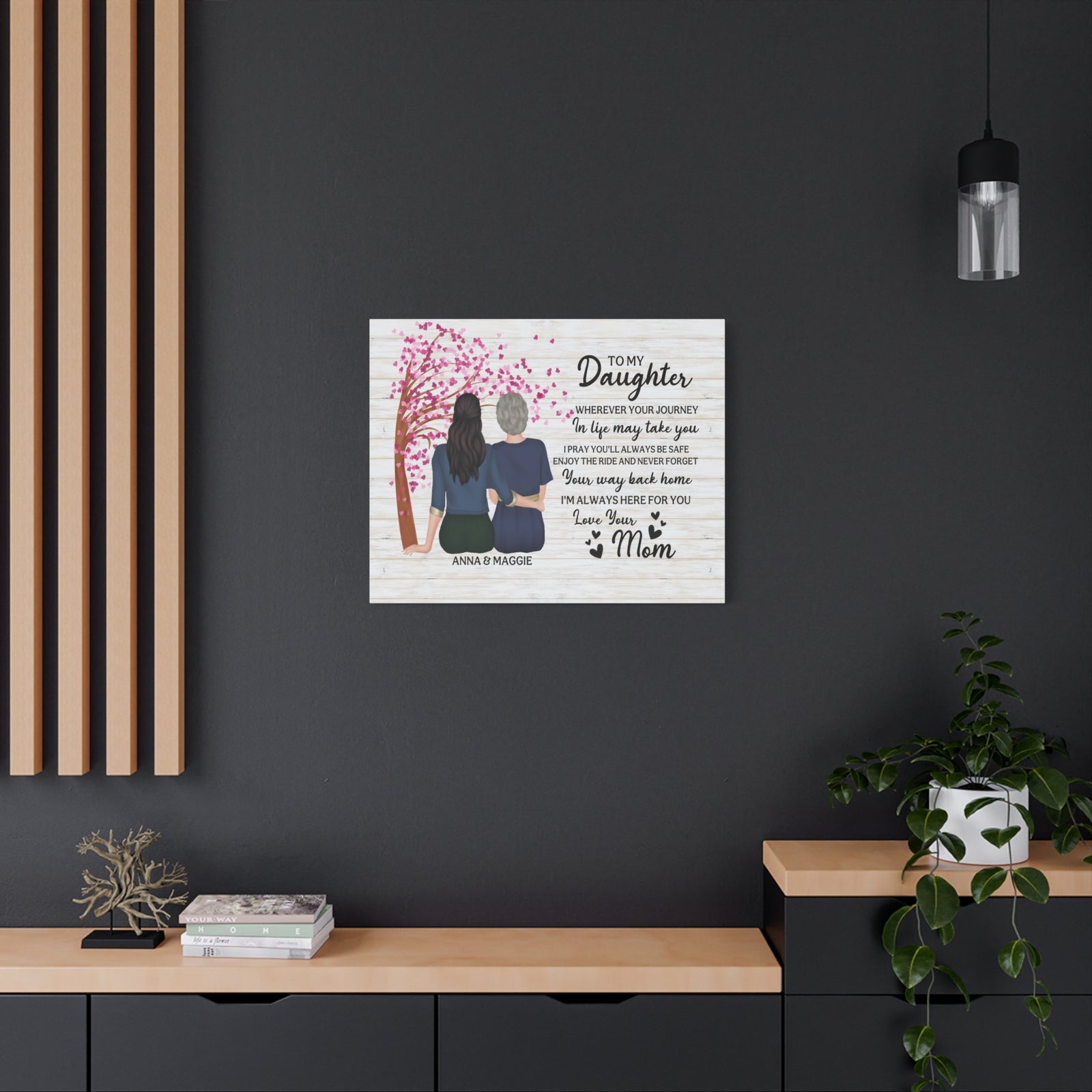 Personalized To My Daughter Canvas Wall Art – Mother & Daughter Quote-Express Your Love Gifts