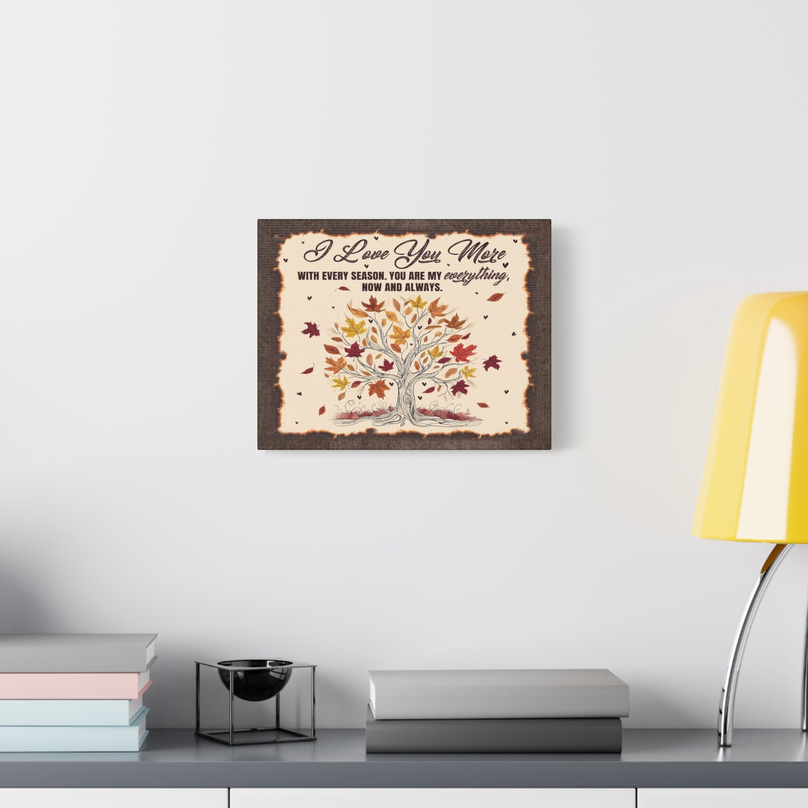 To My Wife I Love You More - Seasonal Tree of Love Canvas Wall Art - Heartfelt Gift for Every Season-Express Your Love Gifts