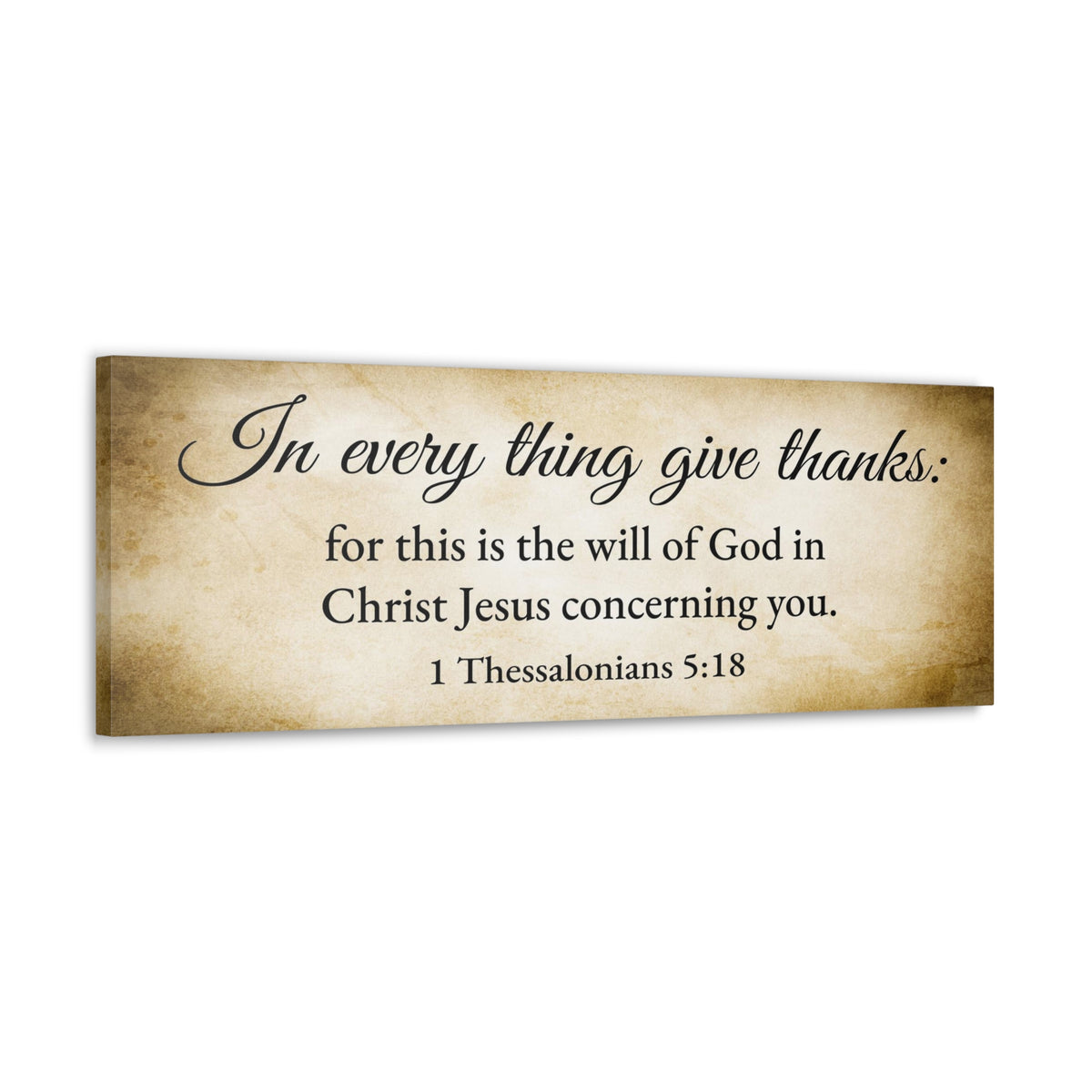 Scripture Walls Give Thanks in All 1 Thessalonians 5:18 Gold Bible Verse Canvas Christian Wall Art Ready to Hang Unframed-Express Your Love Gifts
