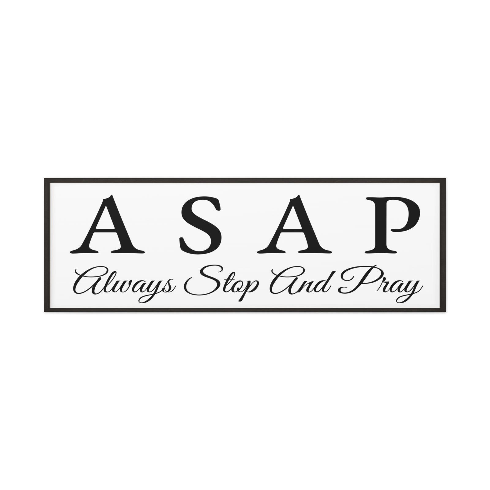 Scripture Walls Stop & Pray 1 Thessalonians 5:17 White Bible Verse Canvas Christian Wall Art Ready to Hang Unframed-Express Your Love Gifts